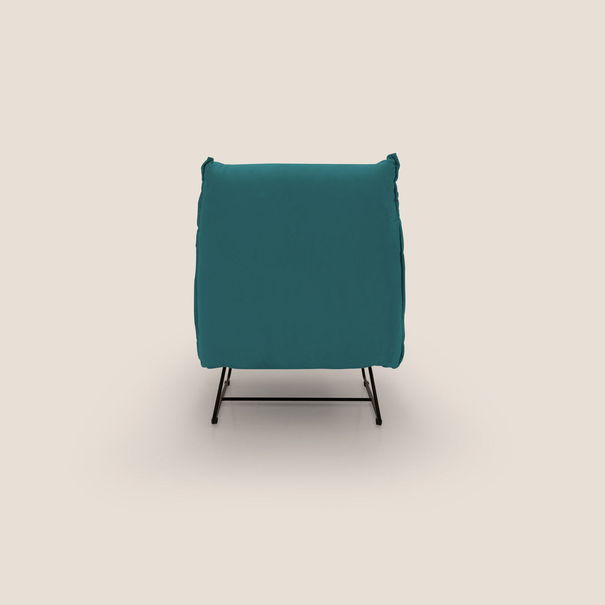 Tessa Poltroncina dal design moderno in morbida microfibra smacchiabile T11 petrolio - divitt.sbs