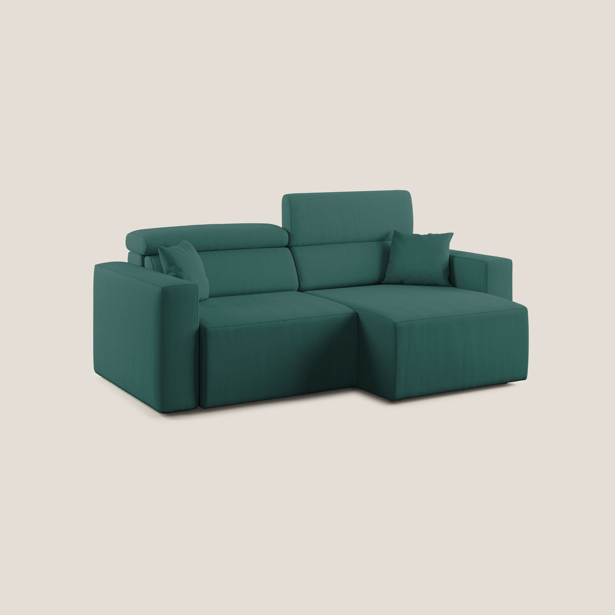 Orwell divano con seduta estraibile in microfibra smacchiabile T11 petrolio - divitt.sbs