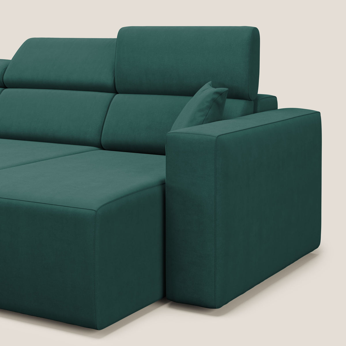 Orwell divano con 3 sedute estraibili in microfibra smacchiabile T11 petrolio - divitt.sbs