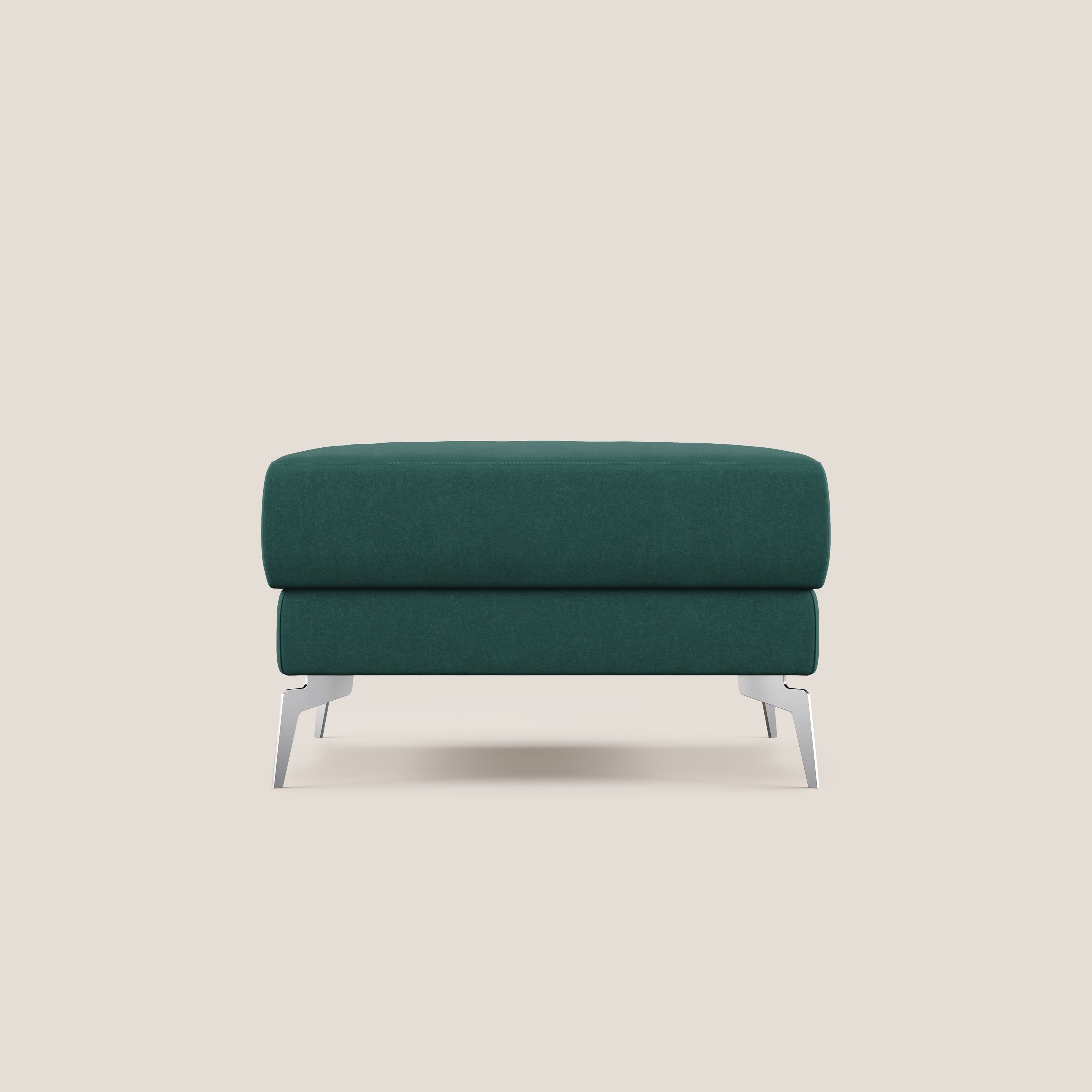 Star Pouf con piedini alti in microfibra impermeabile T11 petrolio - divitt.sbs