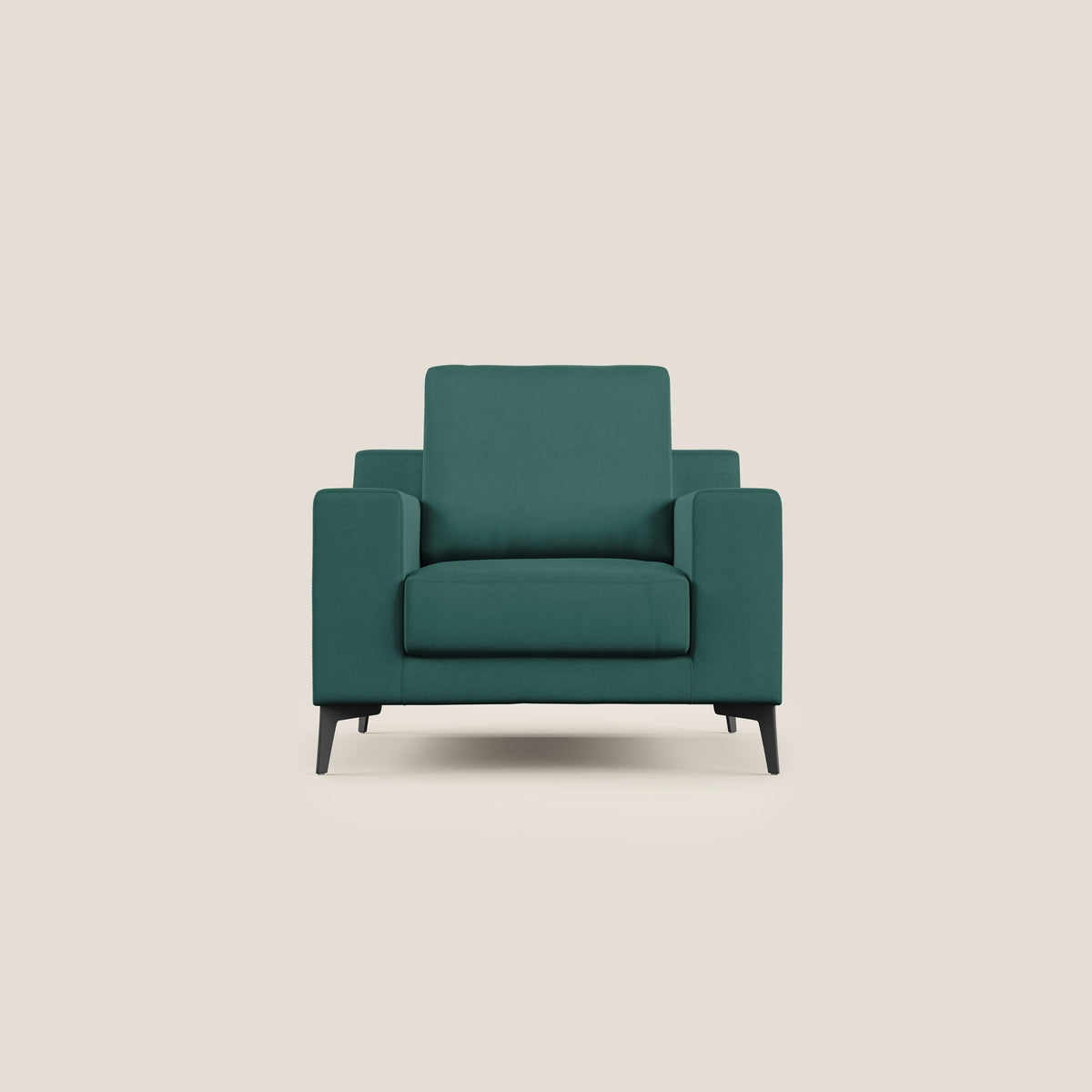 Prestige poltroncina moderna in microfibra smacchiabile T11 petrolio - divitt.sbs