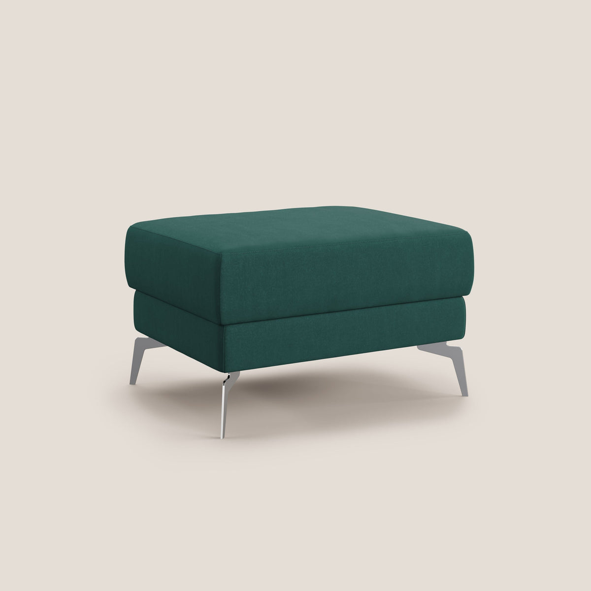 Star Pouf con piedini alti in microfibra impermeabile T11 petrolio - divitt.sbs