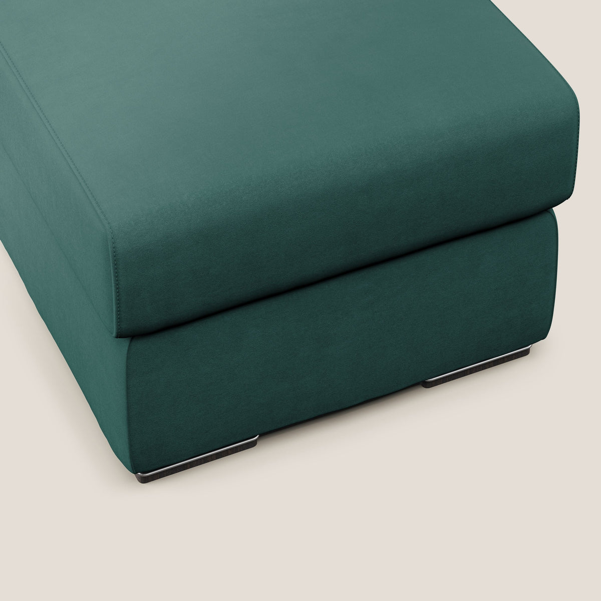 Sun pouf apribile contenitore in microfibra smacchiabile T11 petrolio - divitt.sbs