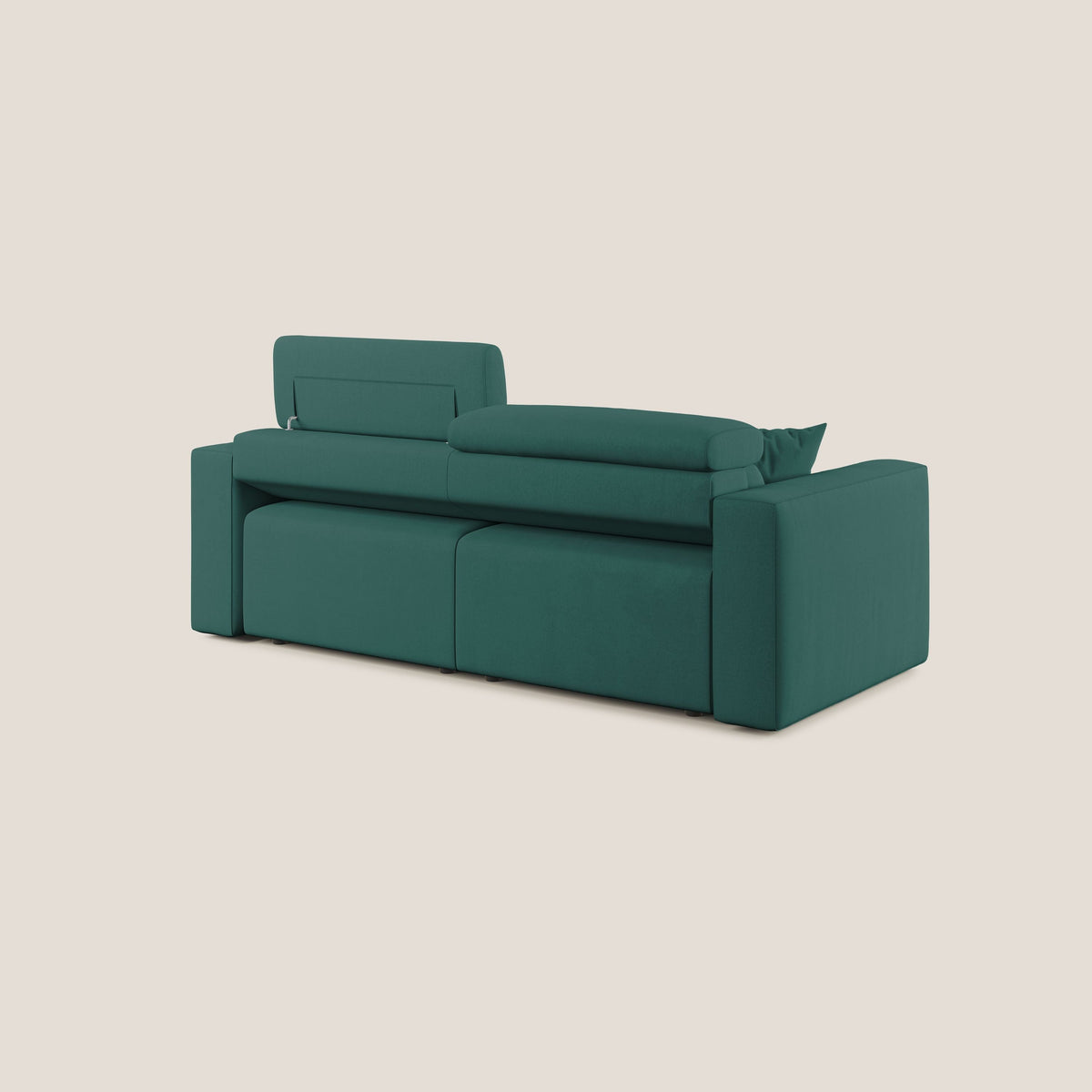 Orwell divano con seduta estraibile in microfibra smacchiabile T11 petrolio - divitt.sbs