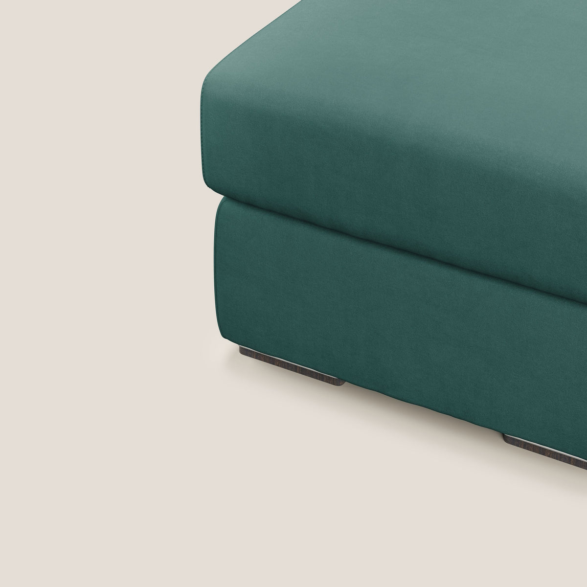 Sun pouf apribile contenitore in microfibra smacchiabile T11 petrolio - divitt.sbs