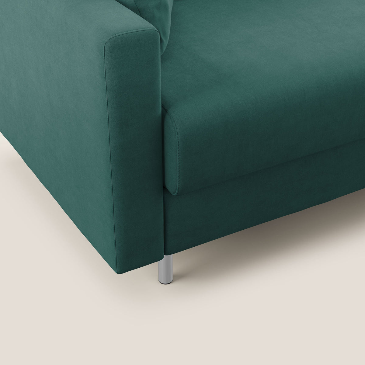 Megan divano letto angolare in microfibra smacchiabile T11 petrolio - divitt.sbs