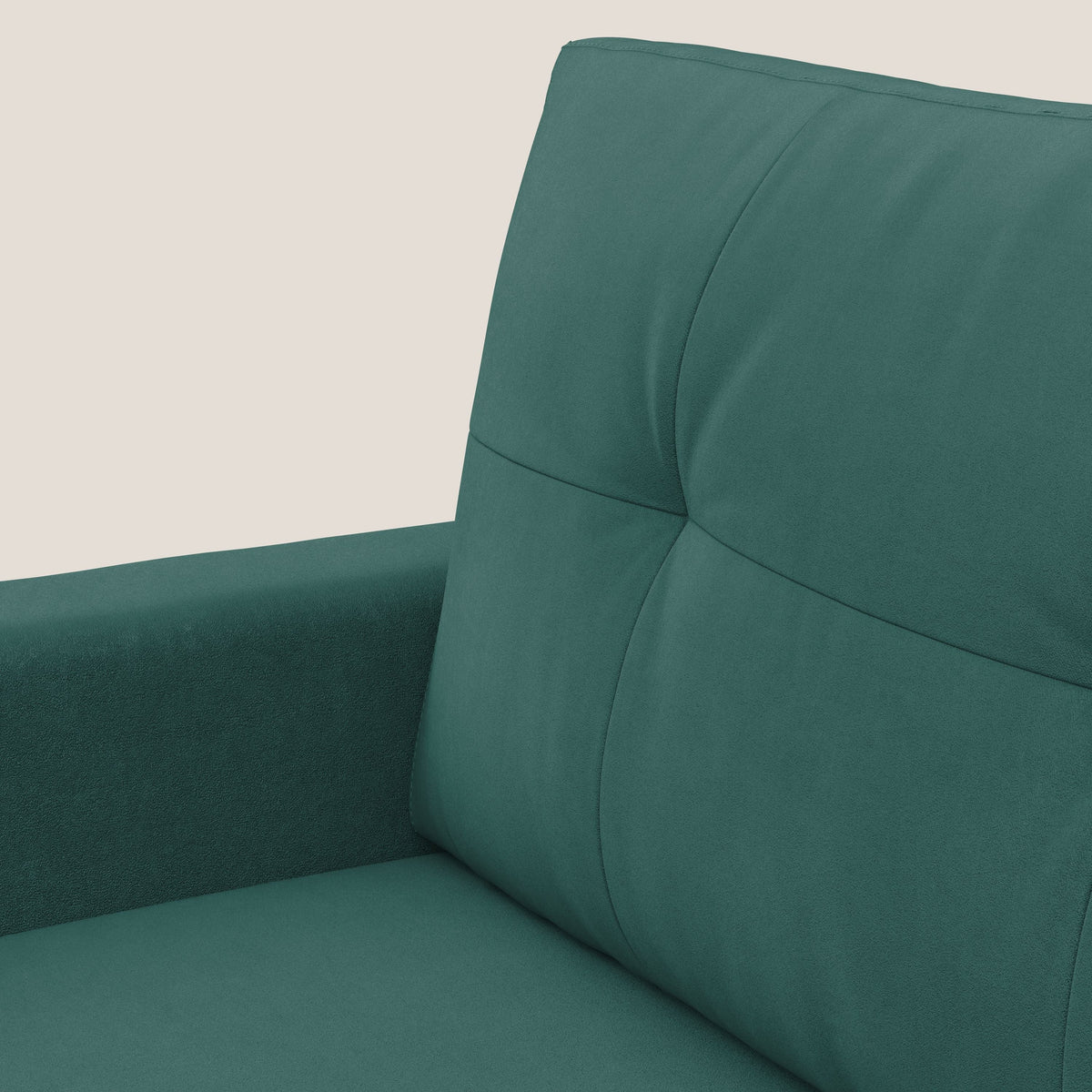 Megan poltrona letto in microfibra smacchiabile T11 petrolio - divitt.sbs