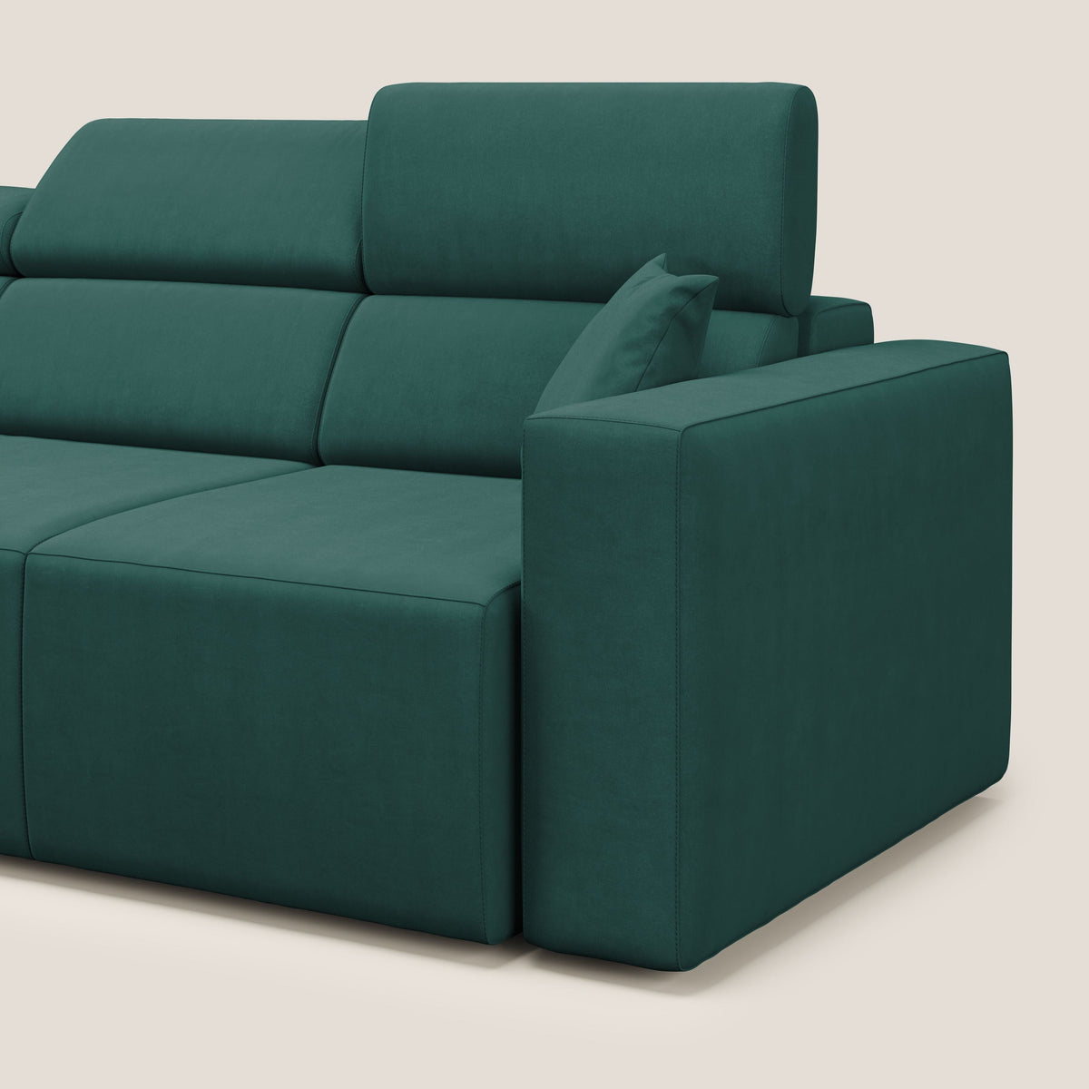 Orwell divano con 3 sedute estraibili in microfibra smacchiabile T11 petrolio - divitt.sbs