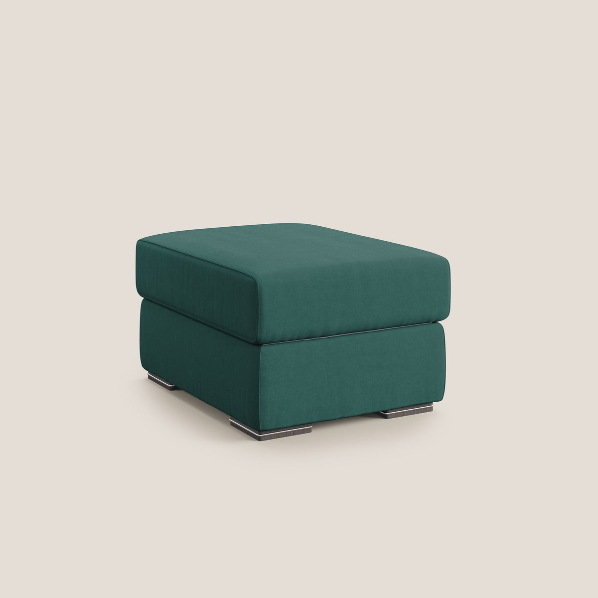 Sun pouf apribile contenitore in microfibra smacchiabile T11 petrolio - divitt.sbs
