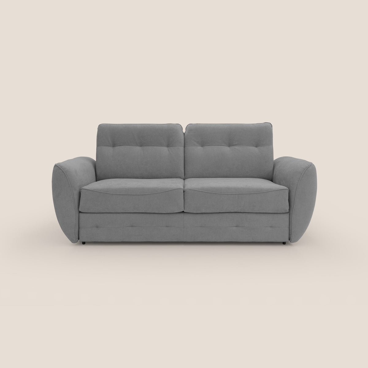 Zeus Divano letto scandinavo con schienale alto in tessuto impermeabile T02 grigio - divitt.sbs
