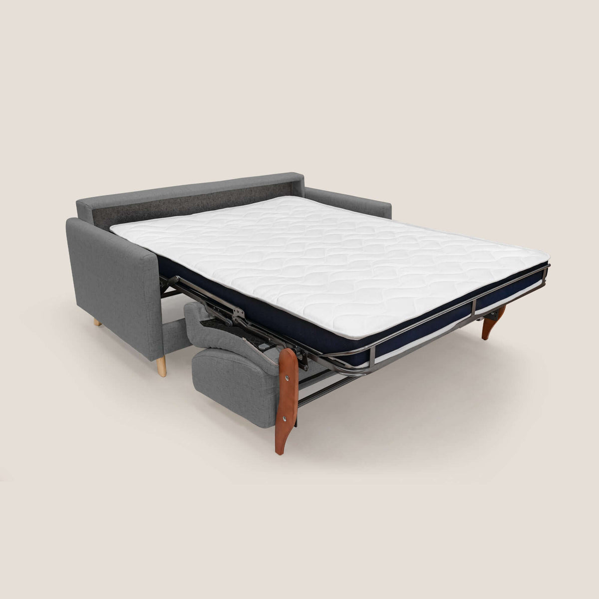 Edgar divano letto matrimoniale in tessuto felis impermeabile T03 grigio - divitt.sbs