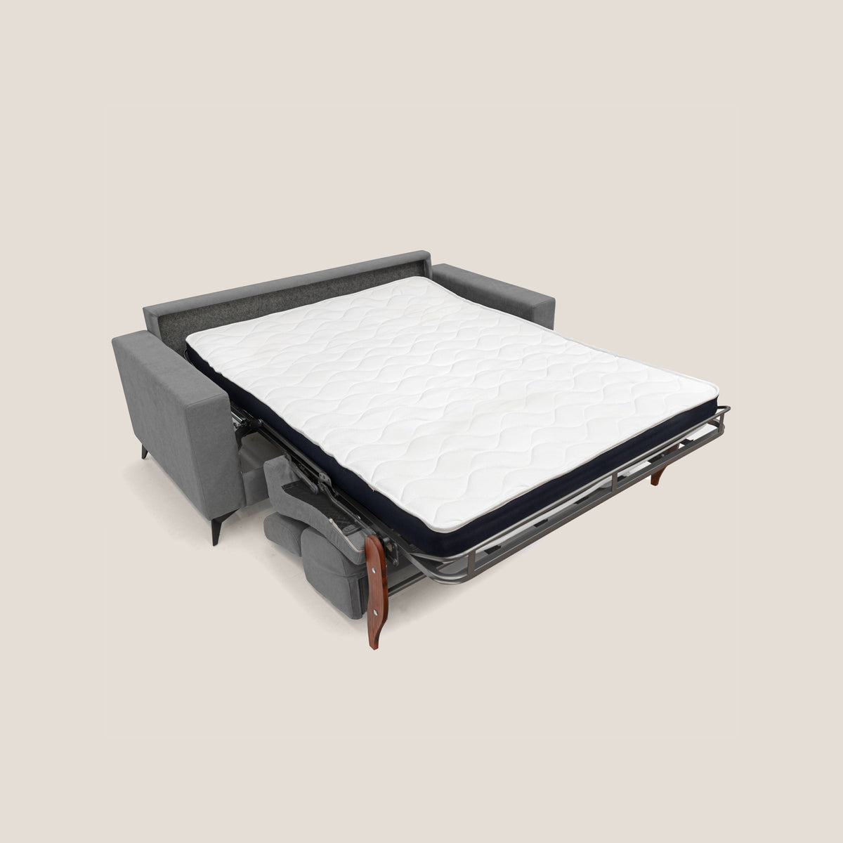 Pegaso divano letto con poggiatesta reclinabili e rivestimento T02 grigio - divitt.sbs