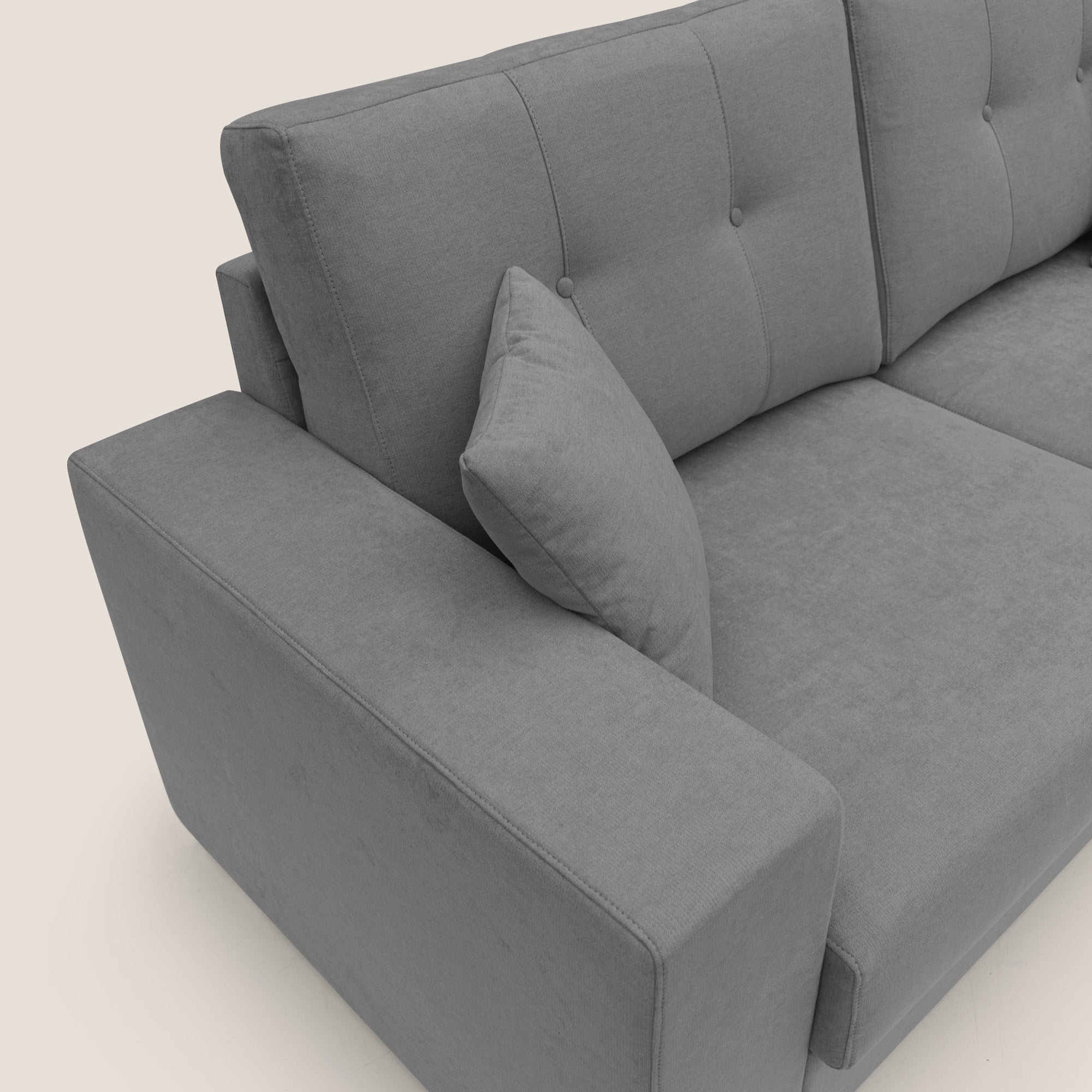 Giove divano in morbido tessuto impermeabile T02 grigio - divitt.sbs