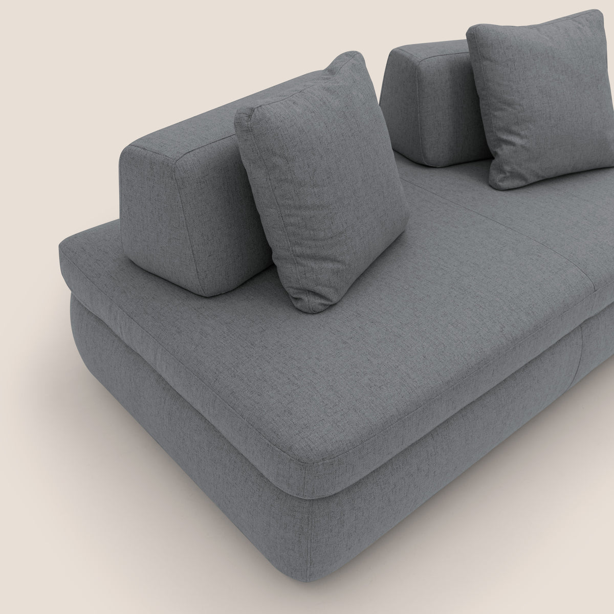 Gransasso Divano letto matrimoniale dal DESIGN innovativo in tessuto impermeabile T03 grigio - divitt.sbs