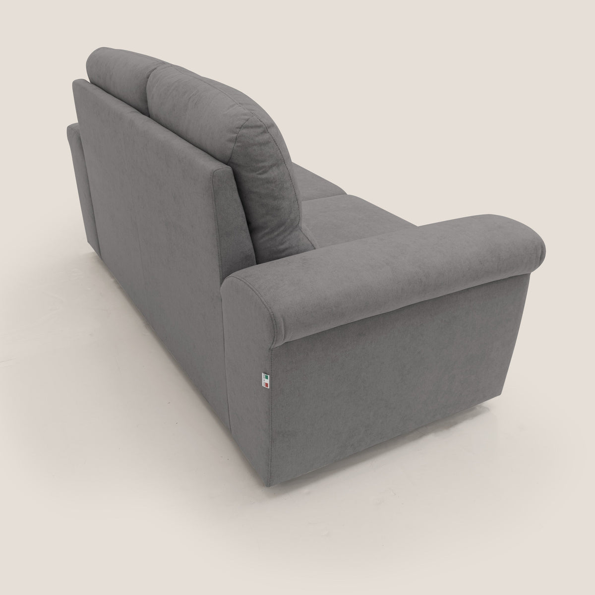 Minerva divano con pouf estraibile poggiapiedi in tessuto morbido impermeabile T02 grigio - divitt.sbs