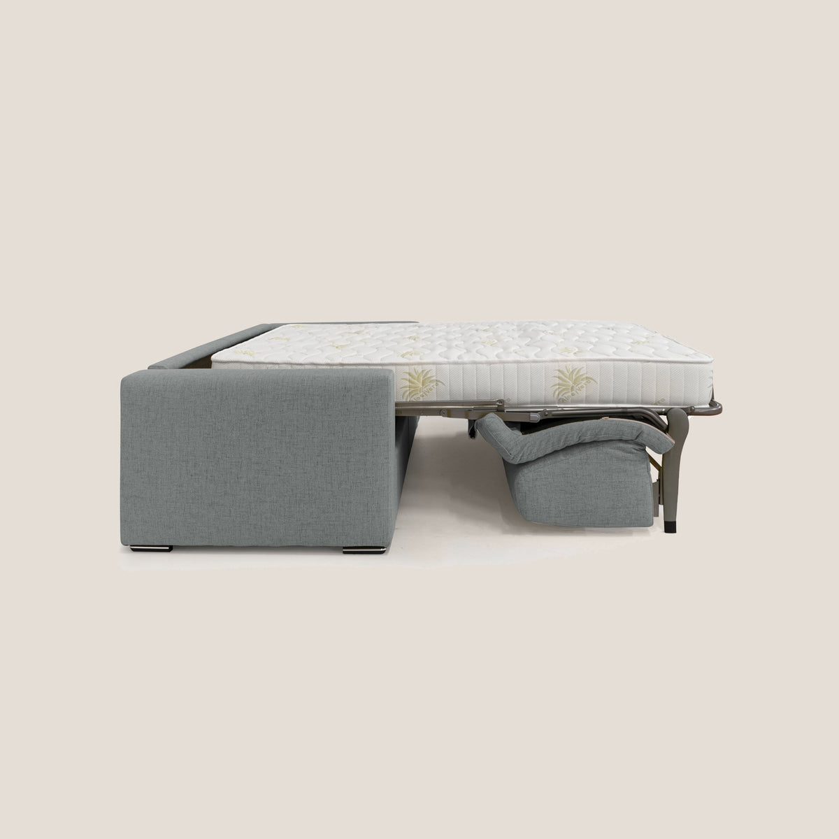 Nixon Divano letto matrimoniale con materasso 20 cm in tessuto impermeabile T03 grigio - divitt.sbs