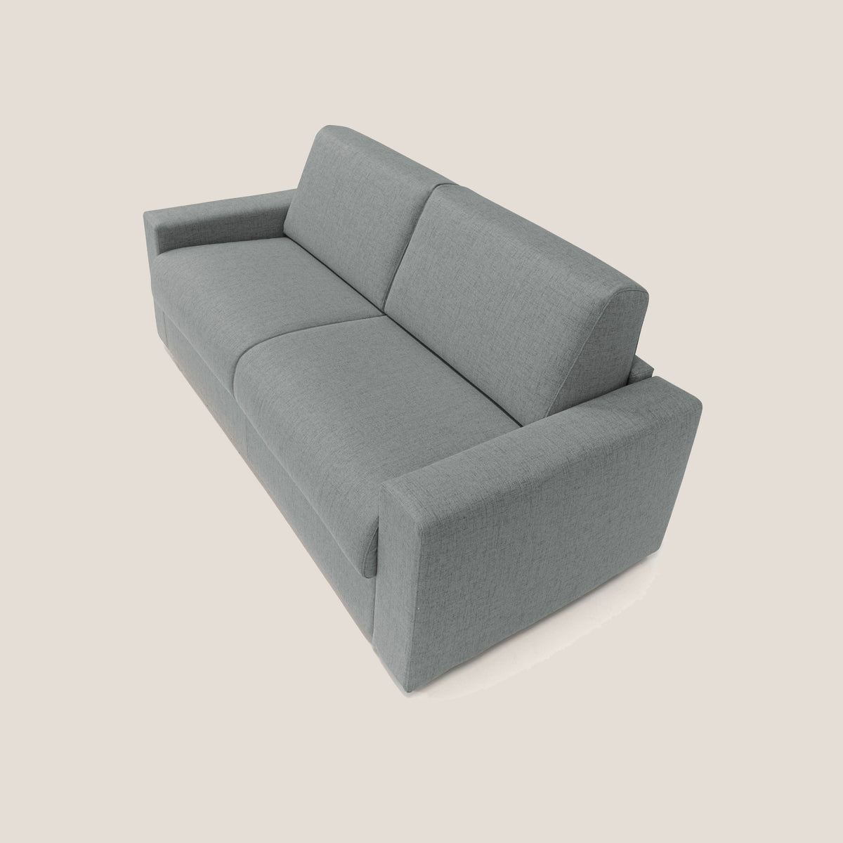Nixon Divano letto matrimoniale con materasso 20 cm in tessuto impermeabile T03 grigio - divitt.sbs