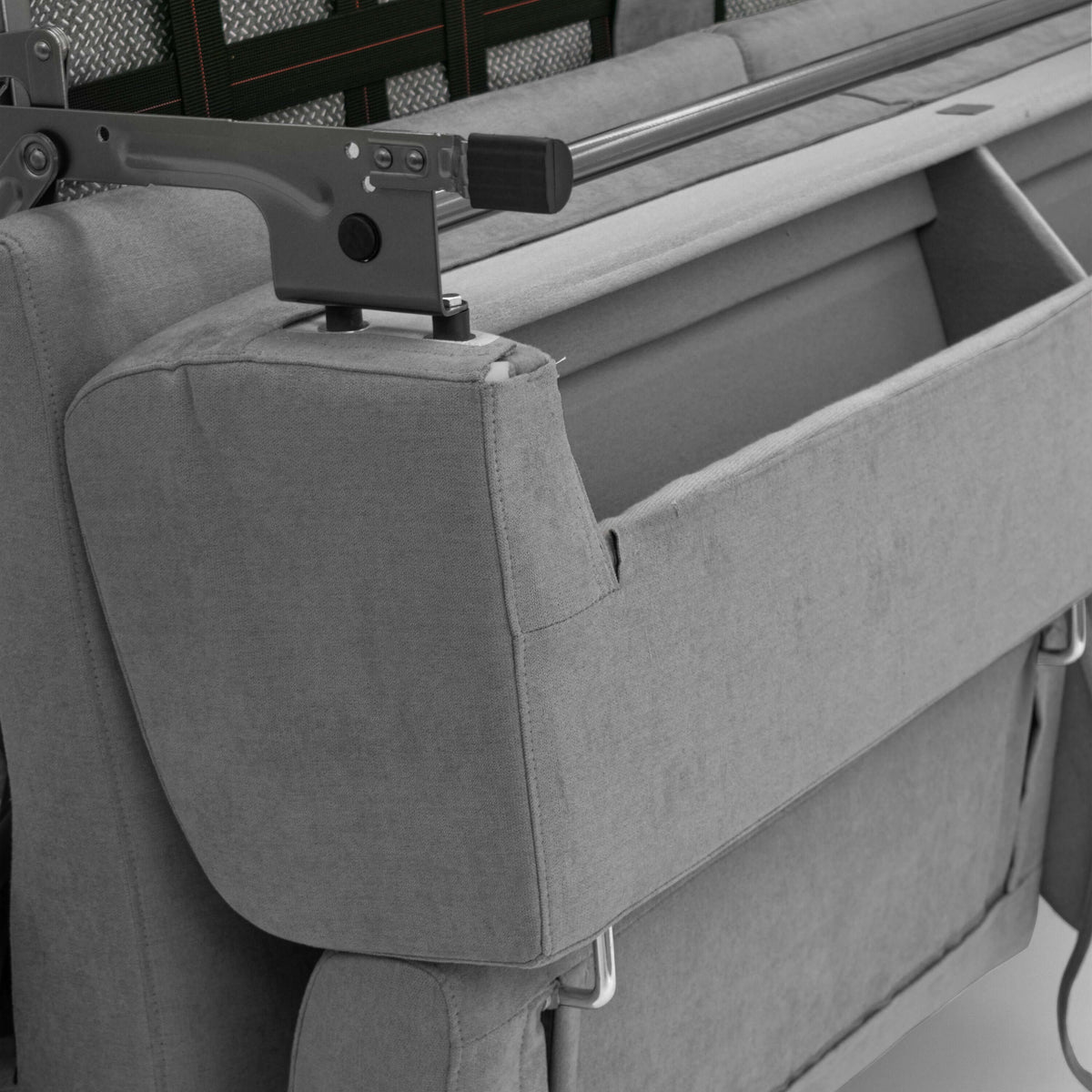 Bjorn divano letto sfoderabile con materasso H18 cm e poggiatesta reclinabili in tessuto impermeabile T02 grigio - divitt.sbs