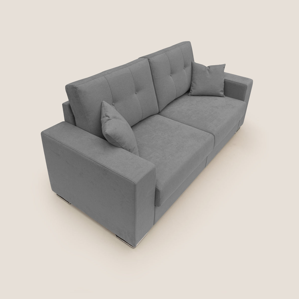 Giove divano in morbido tessuto impermeabile T02 grigio - divitt.sbs
