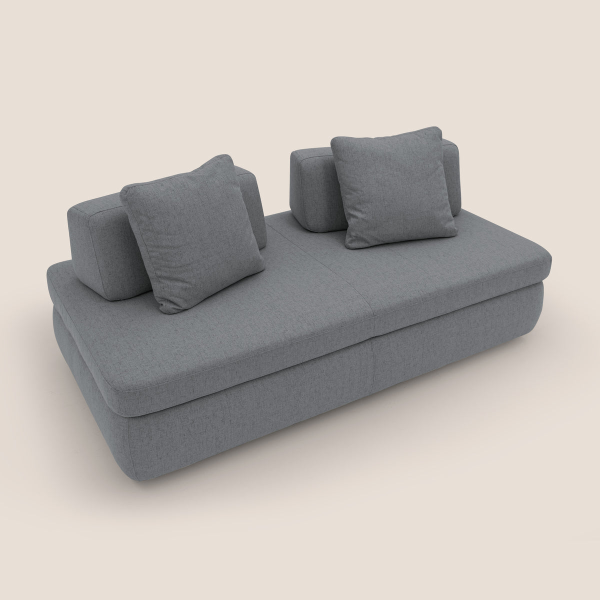 Gransasso Divano letto matrimoniale dal DESIGN innovativo in tessuto impermeabile T03 grigio - divitt.sbs