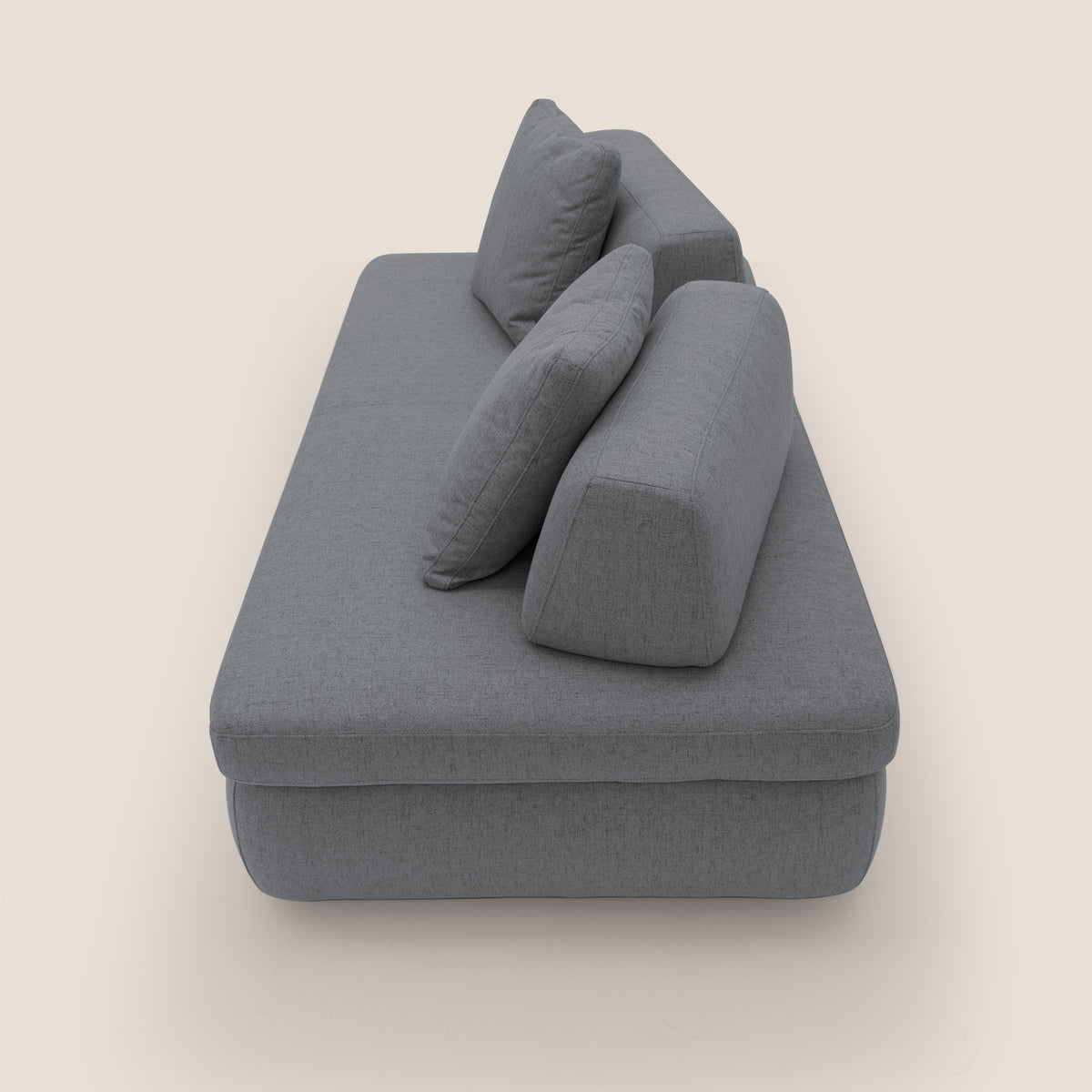 Gransasso Divano letto matrimoniale dal DESIGN innovativo in tessuto impermeabile T03 grigio - divitt.sbs