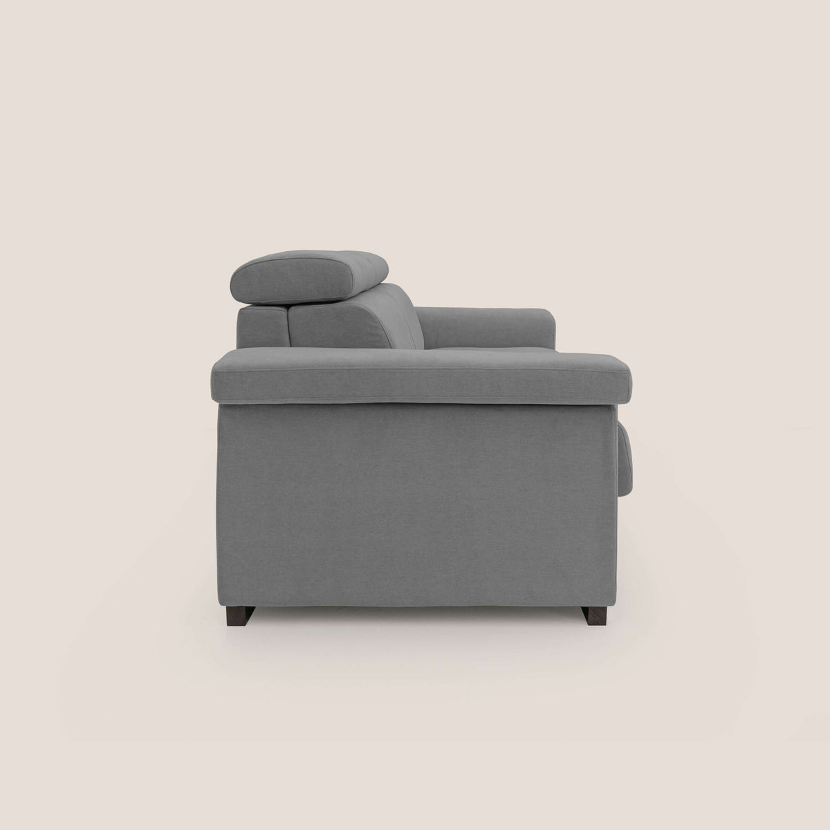 Bjorn divano letto sfoderabile con materasso H18 cm e poggiatesta reclinabili in tessuto impermeabile T02 grigio - divitt.sbs
