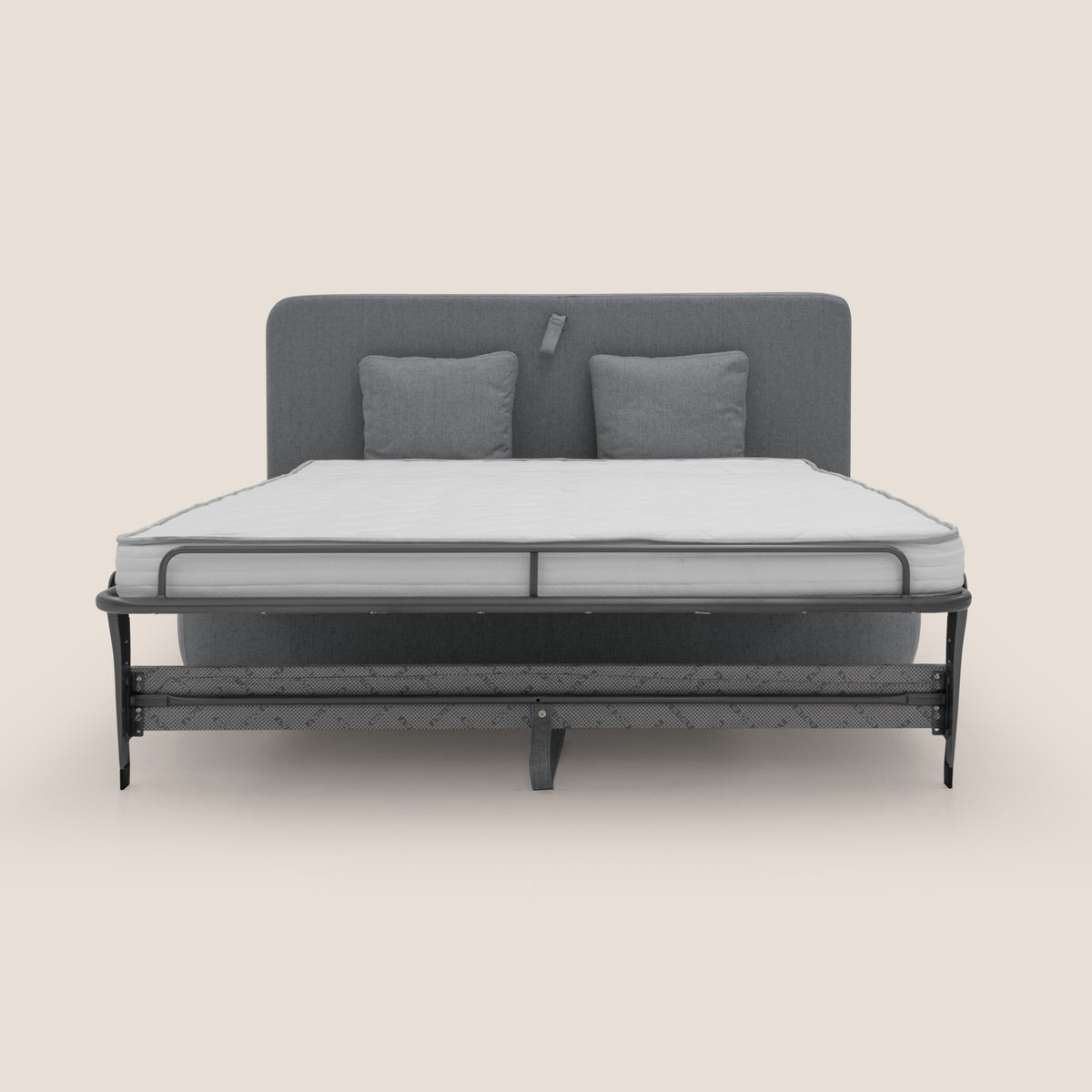 Gransasso Divano letto matrimoniale dal DESIGN innovativo in tessuto impermeabile T03 grigio - divitt.sbs