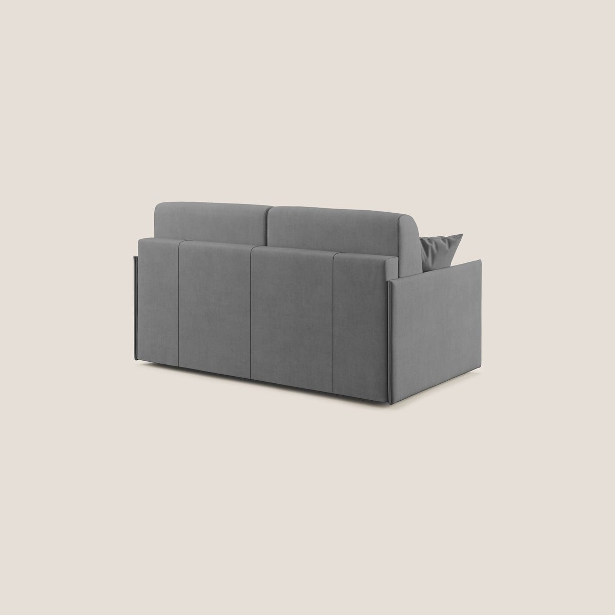Evans Divano letto in morbido tessuto impermeabile T02 grigio - divitt.sbs
