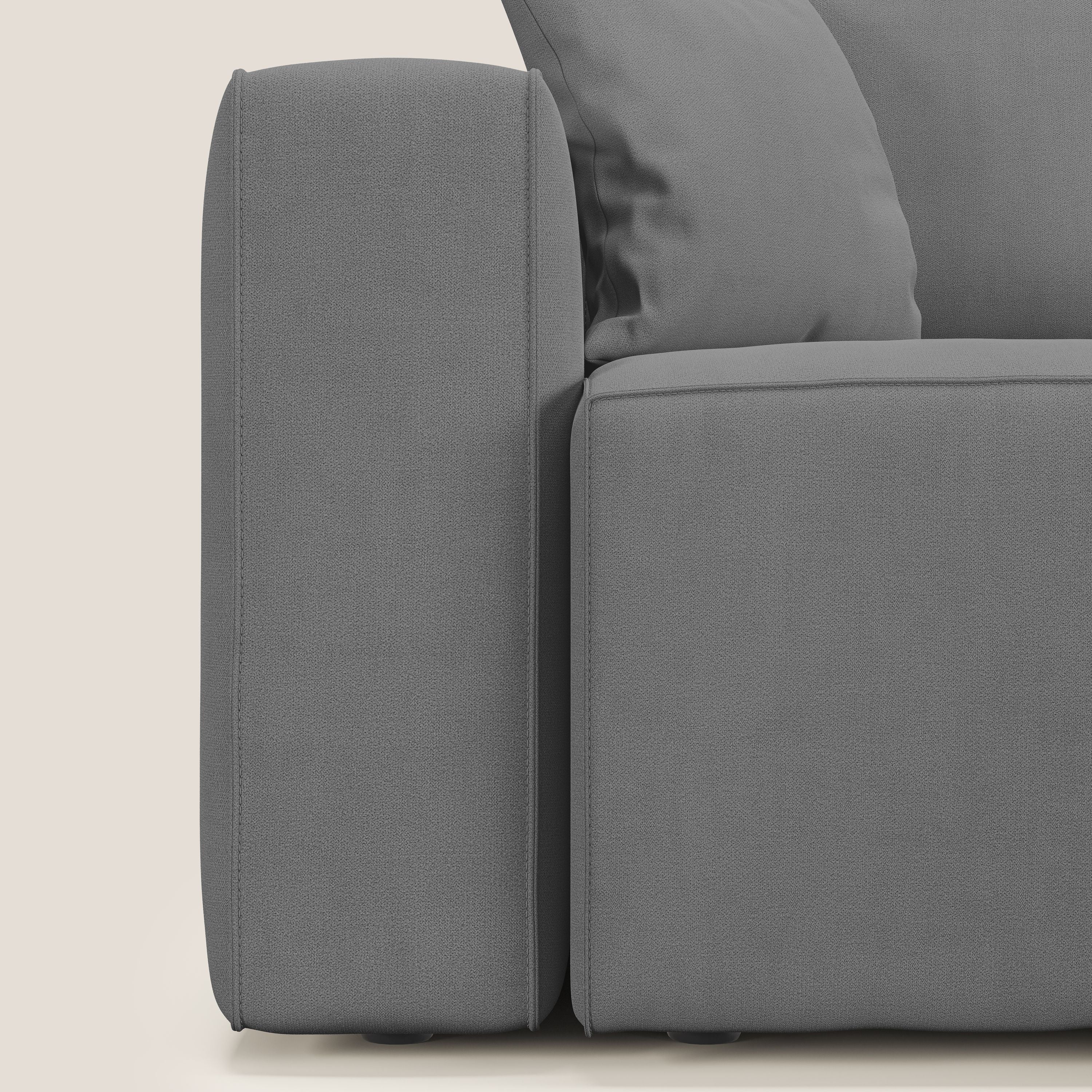 Morfeo divano con 3 sedute estraibili in morbido tessuto impermeabile T02 grigio - divitt.sbs