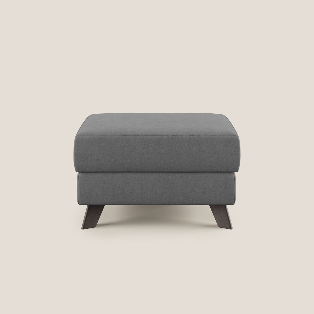 Moon Pouf contenitore e piedini alti in tessuto morbido impermeabile T02 grigio - divitt.sbs