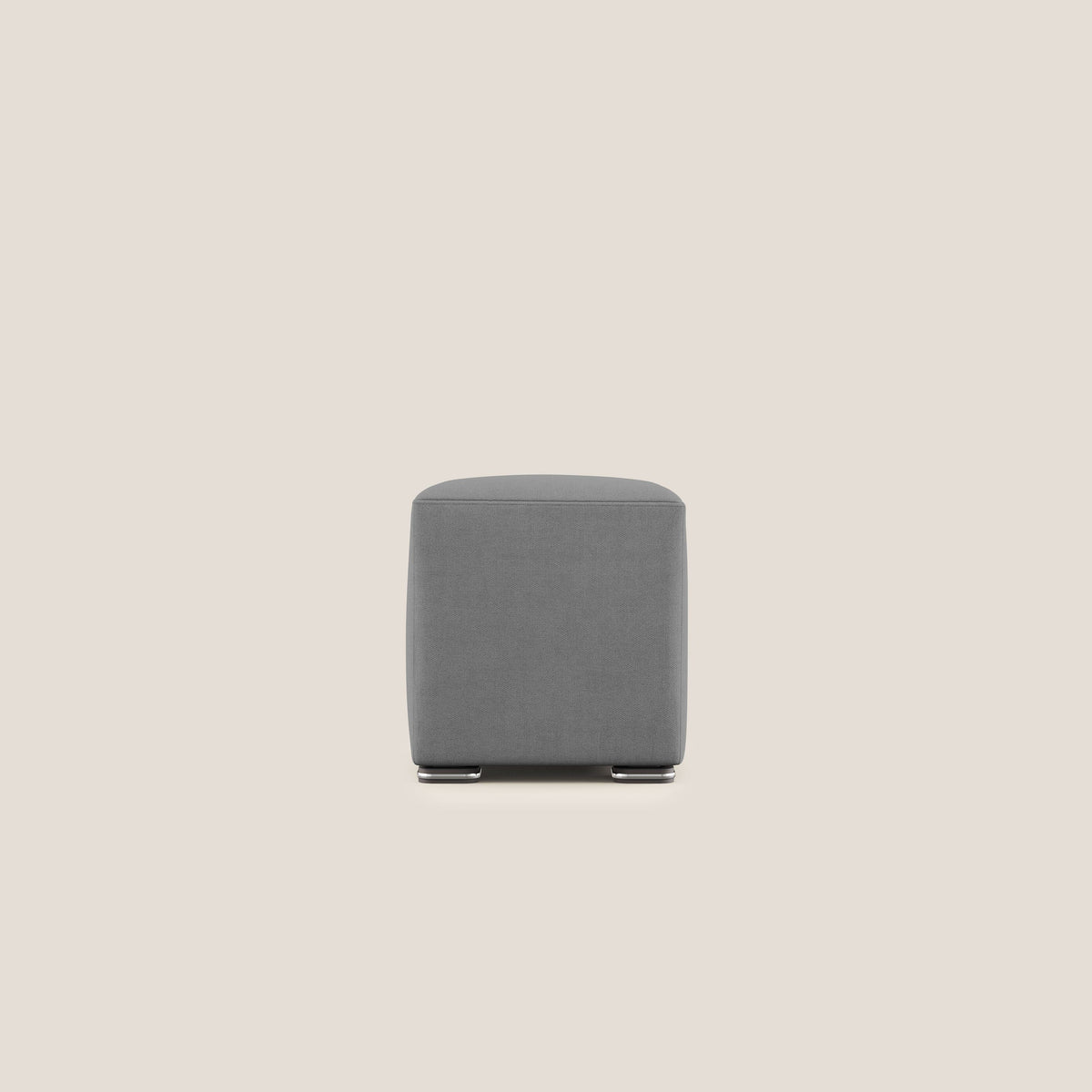 Cube pouf in tessuto morbido impermeabile T02 grigio - divitt.sbs