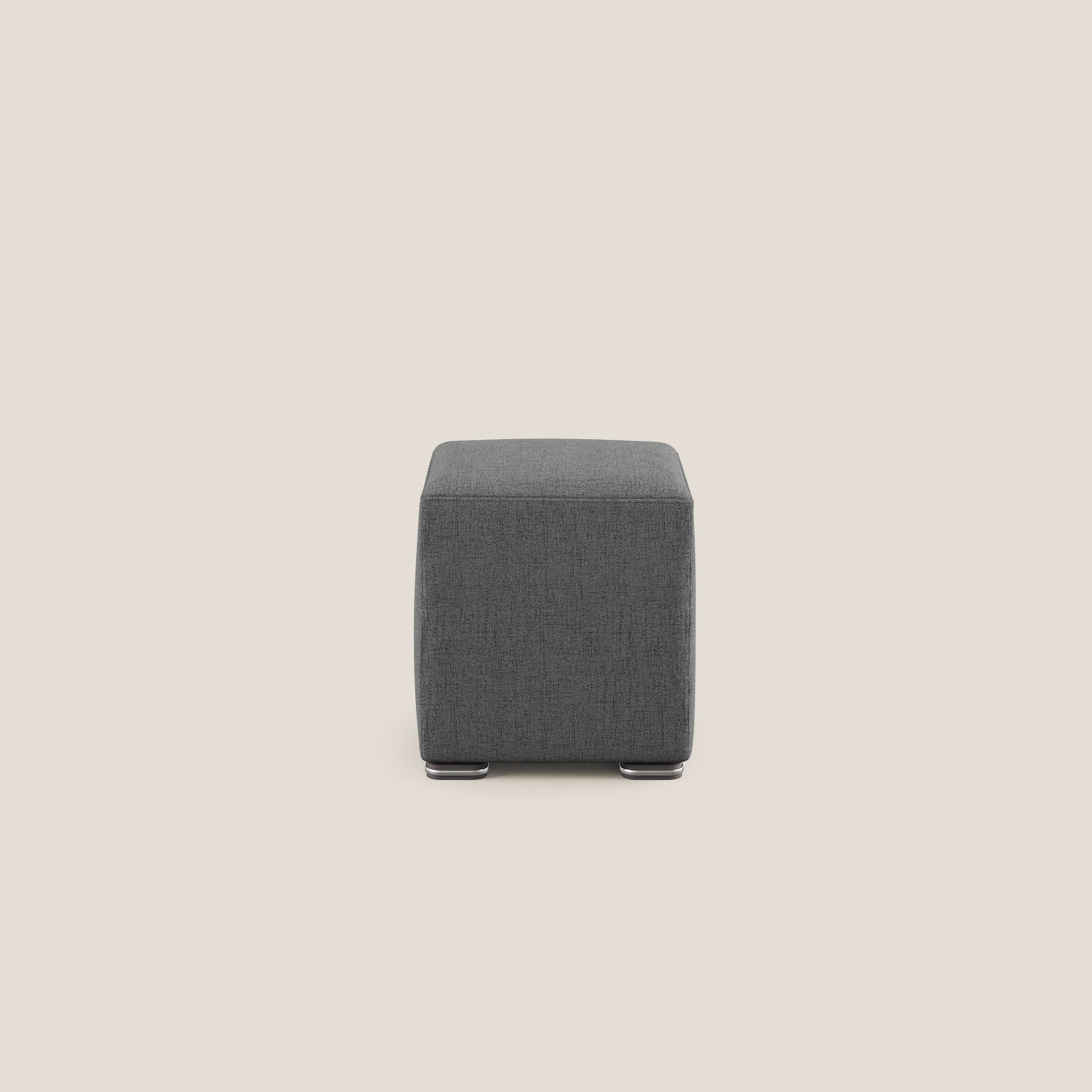 Cube pouf in tessuto morbido impermeabile T03 grigio - divitt.sbs