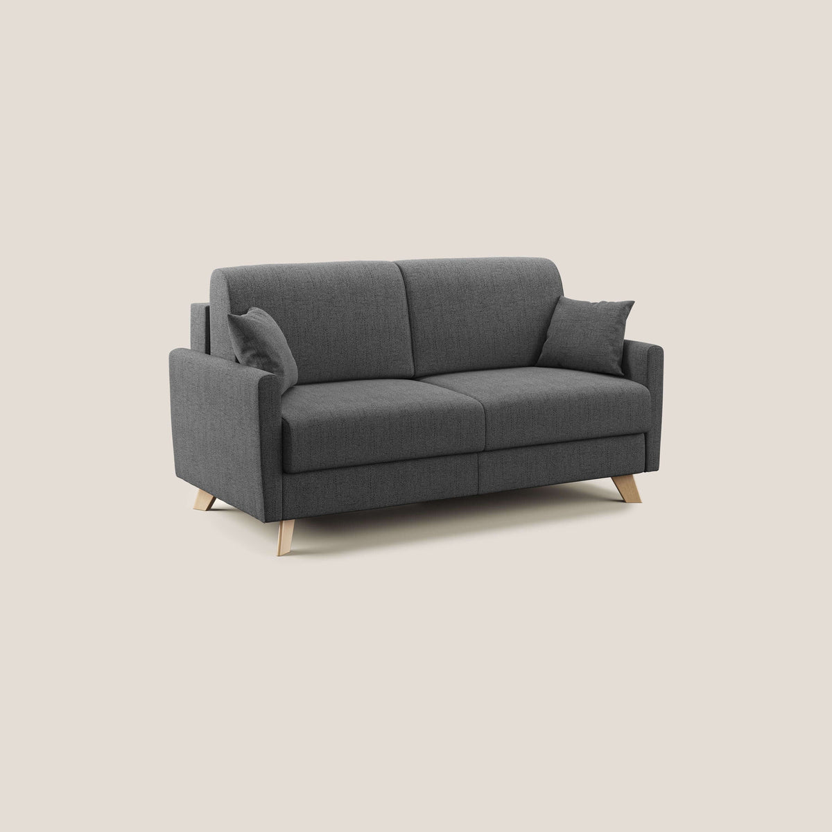 Edgar divano letto matrimoniale in tessuto felis impermeabile T03 grigio - divitt.sbs