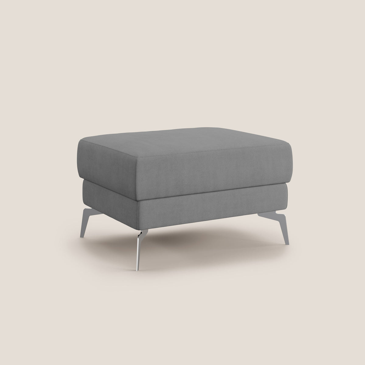 Star Pouf con piedini alti in tessuto impermeabile T02 grigio - divitt.sbs