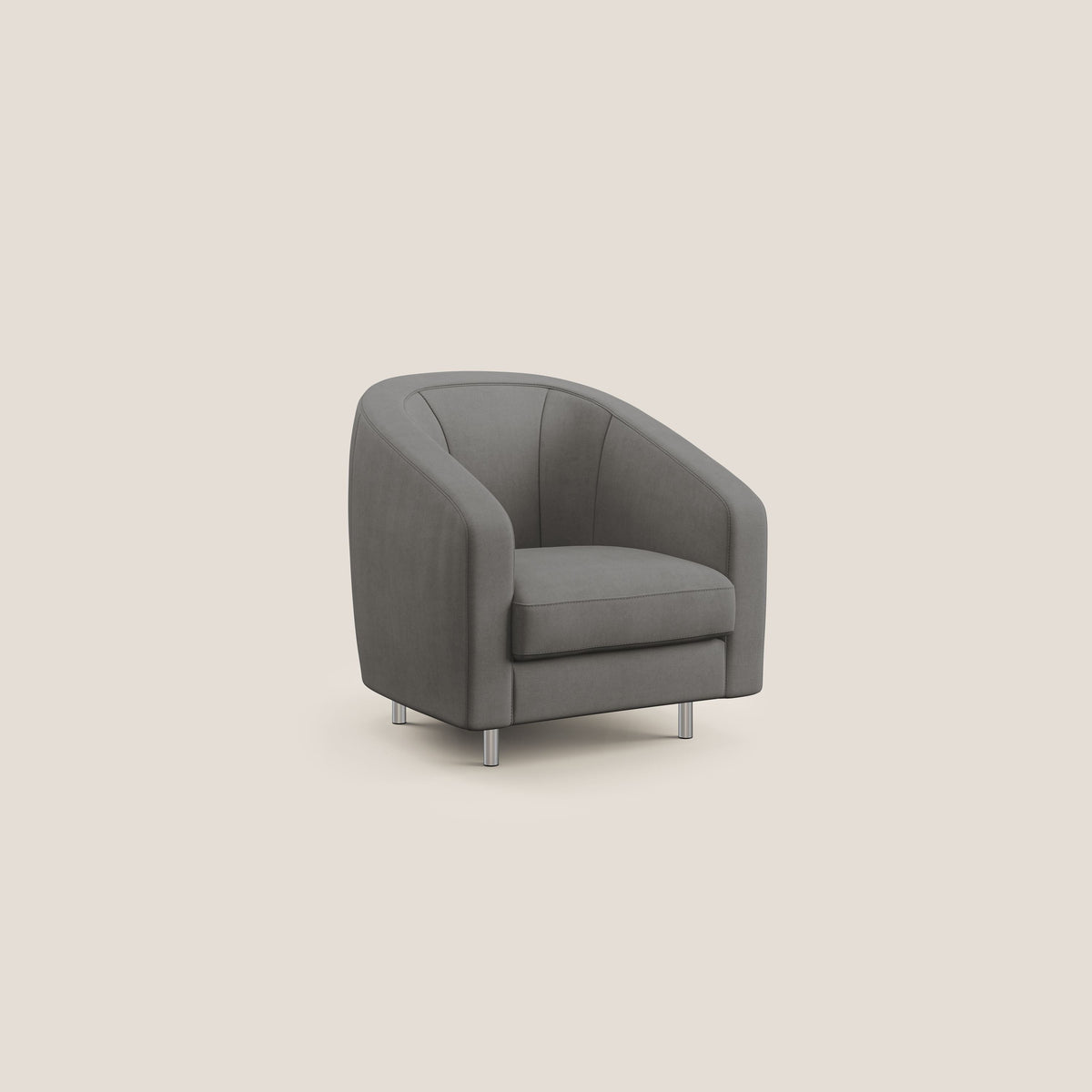 Sally Poltroncina in tessuto morbido impermeabile T02 grigio - divitt.sbs