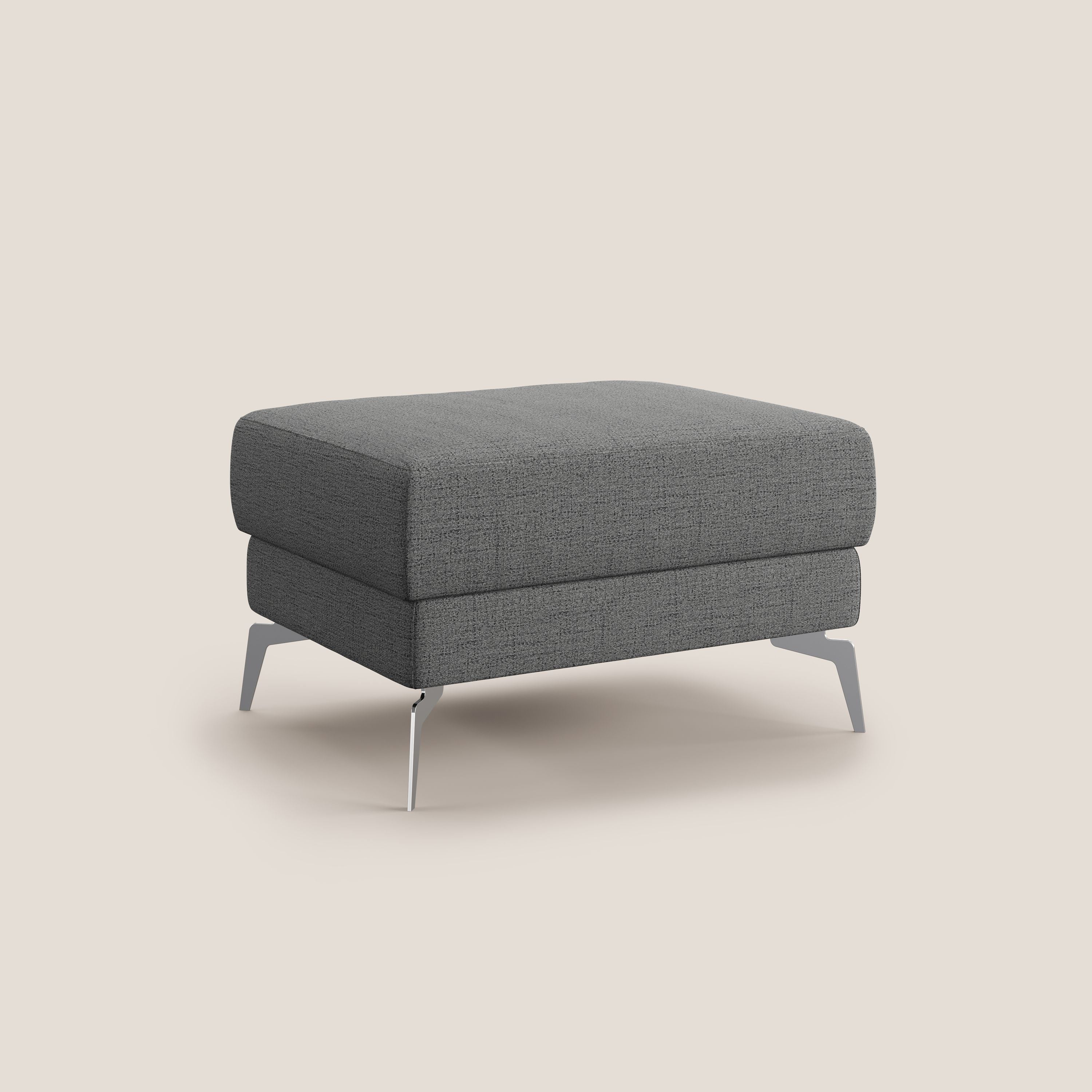 Star Pouf con piedini alti in tessuto impermeabile fiammato T03 grigio - divitt.sbs
