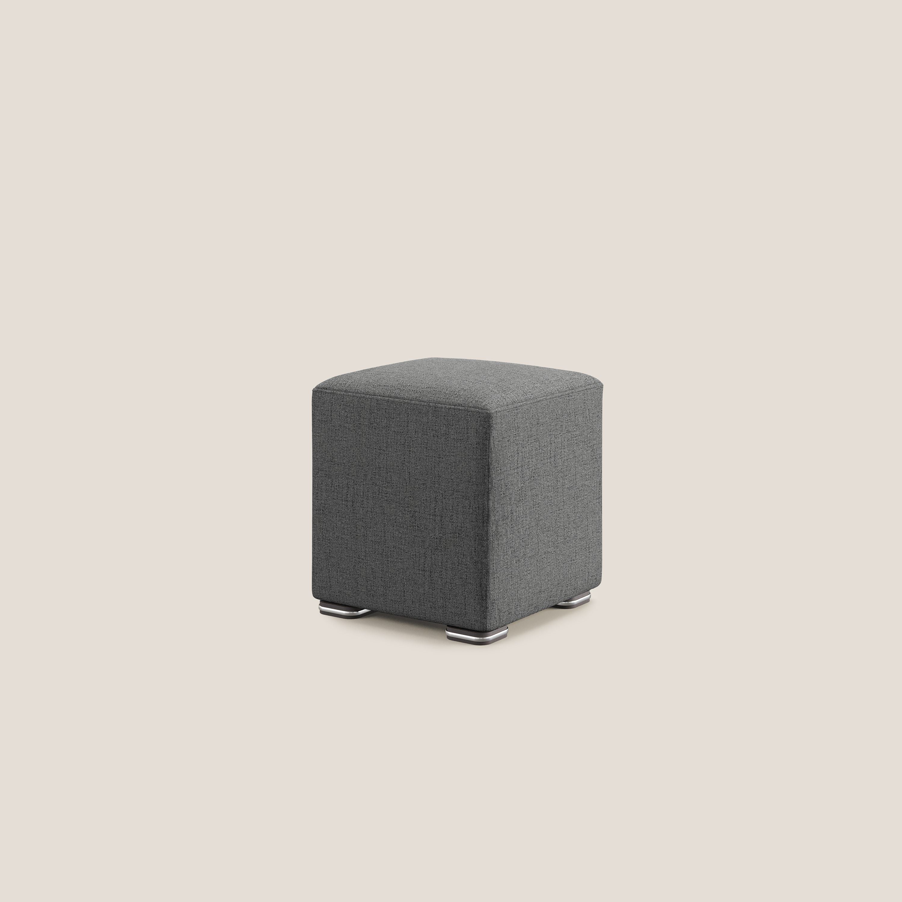 Cube pouf in tessuto morbido impermeabile T03 grigio - divitt.sbs