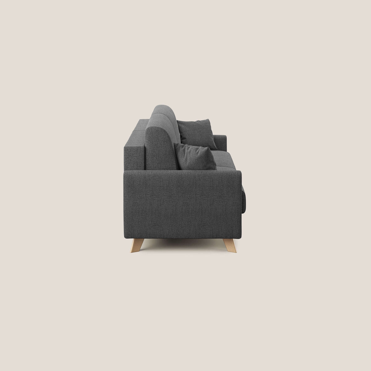 Edgar divano letto matrimoniale in tessuto felis impermeabile T03 grigio - divitt.sbs