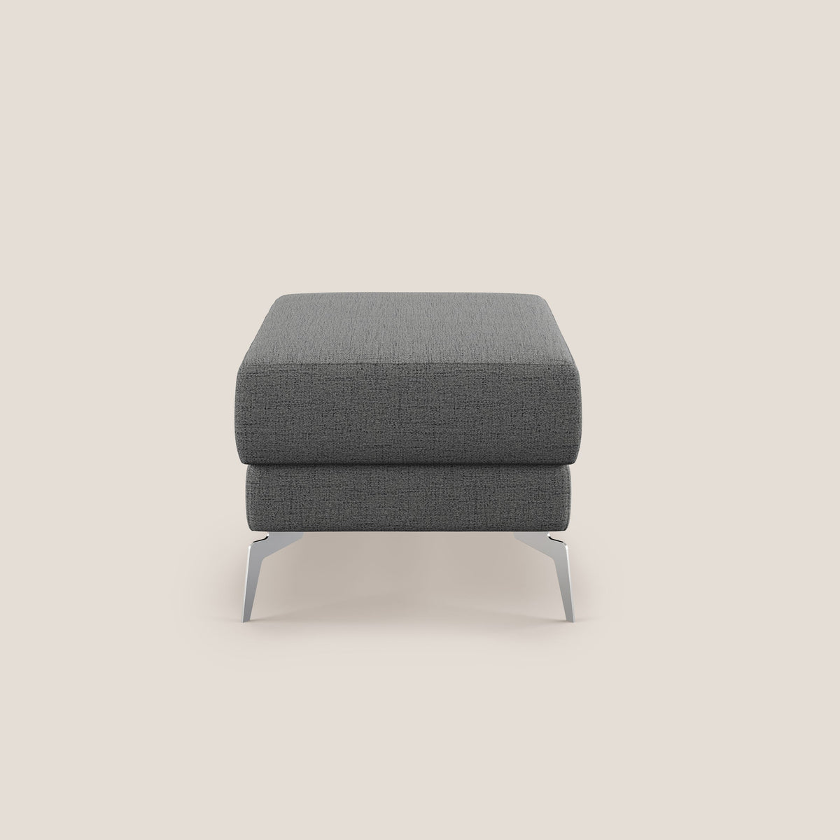 Star Pouf con piedini alti in tessuto impermeabile fiammato T03 grigio - divitt.sbs