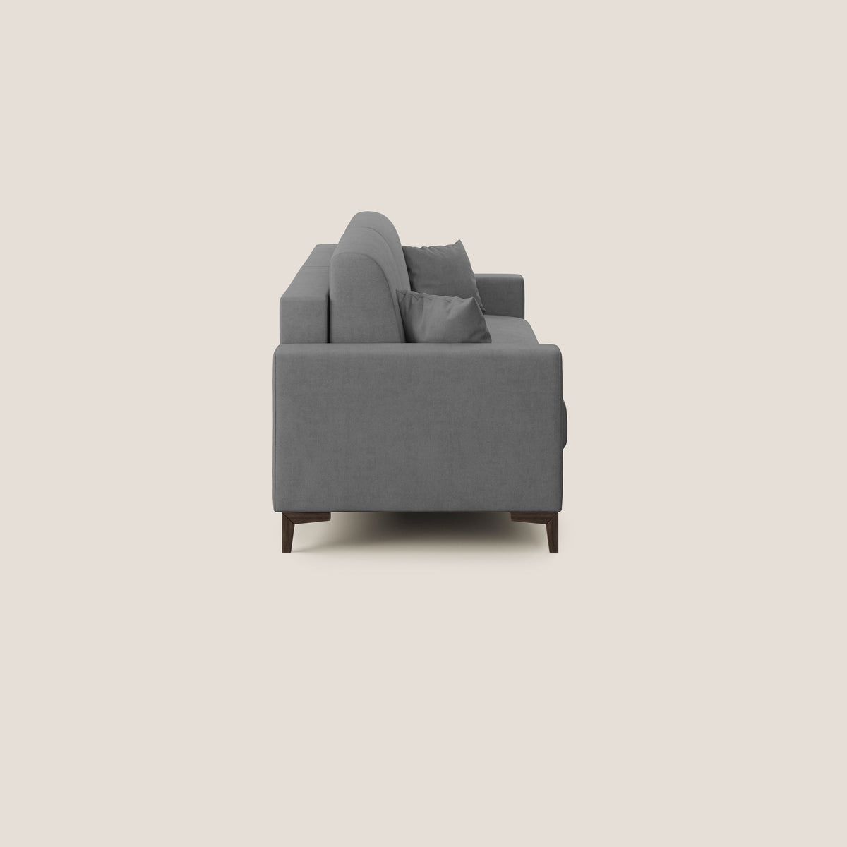 Kafka divano letto matrimoniale in morbido tessuto impermeabile T02 grigio - divitt.sbs