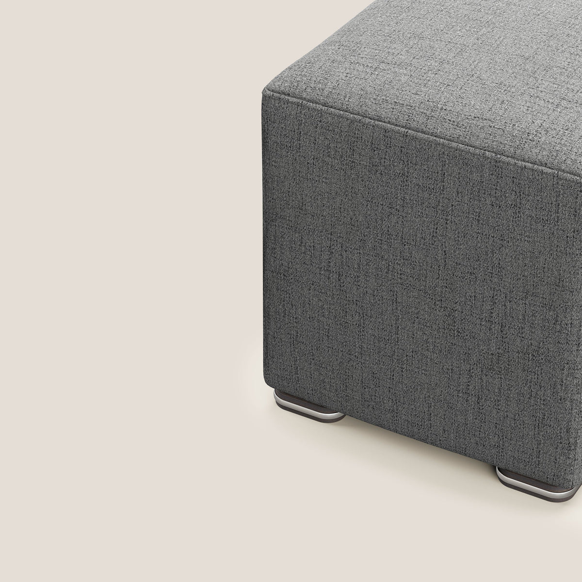 Cube pouf in tessuto morbido impermeabile T03 grigio - divitt.sbs