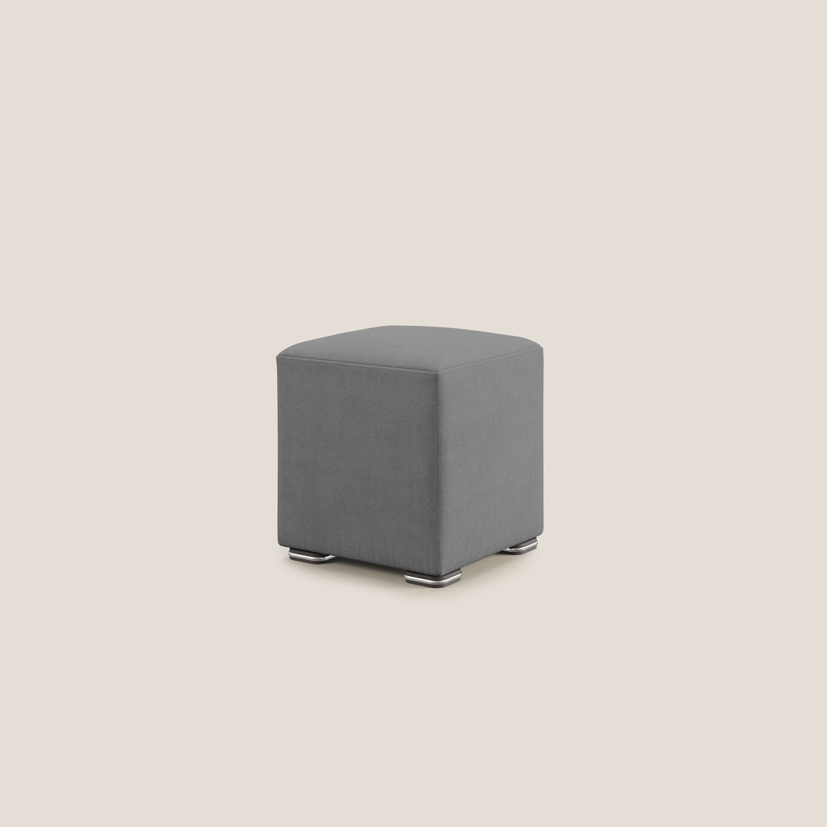 Cube pouf in tessuto morbido impermeabile T02 grigio - divitt.sbs