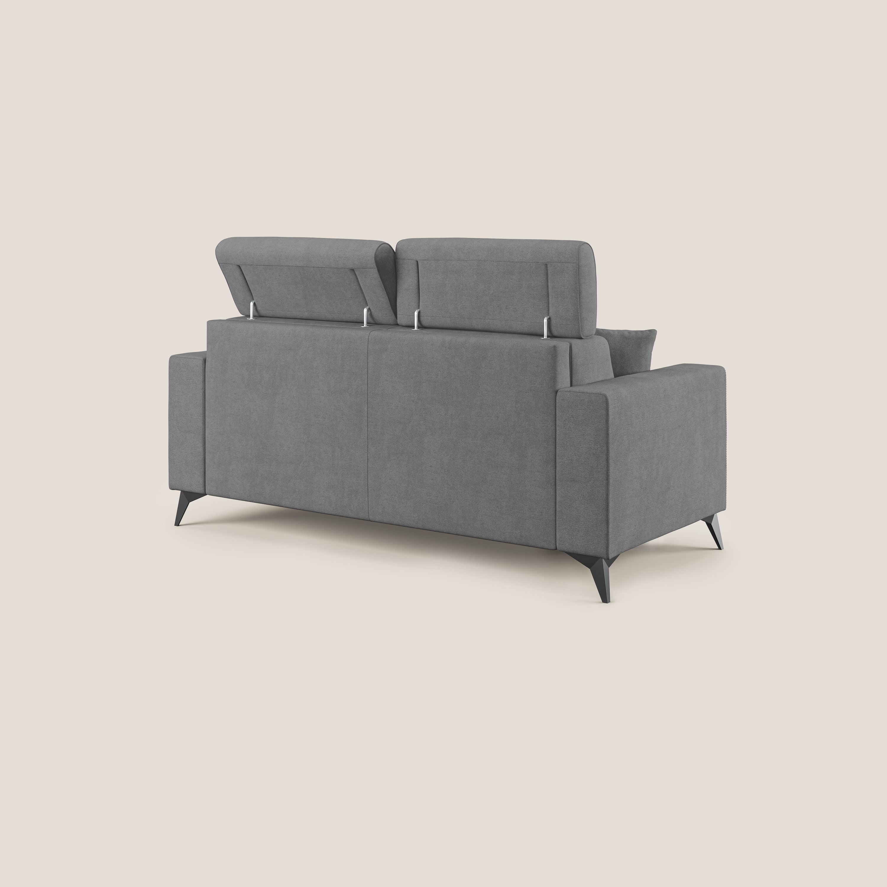 Pegaso divano letto con poggiatesta reclinabili e rivestimento T02 grigio - divitt.sbs