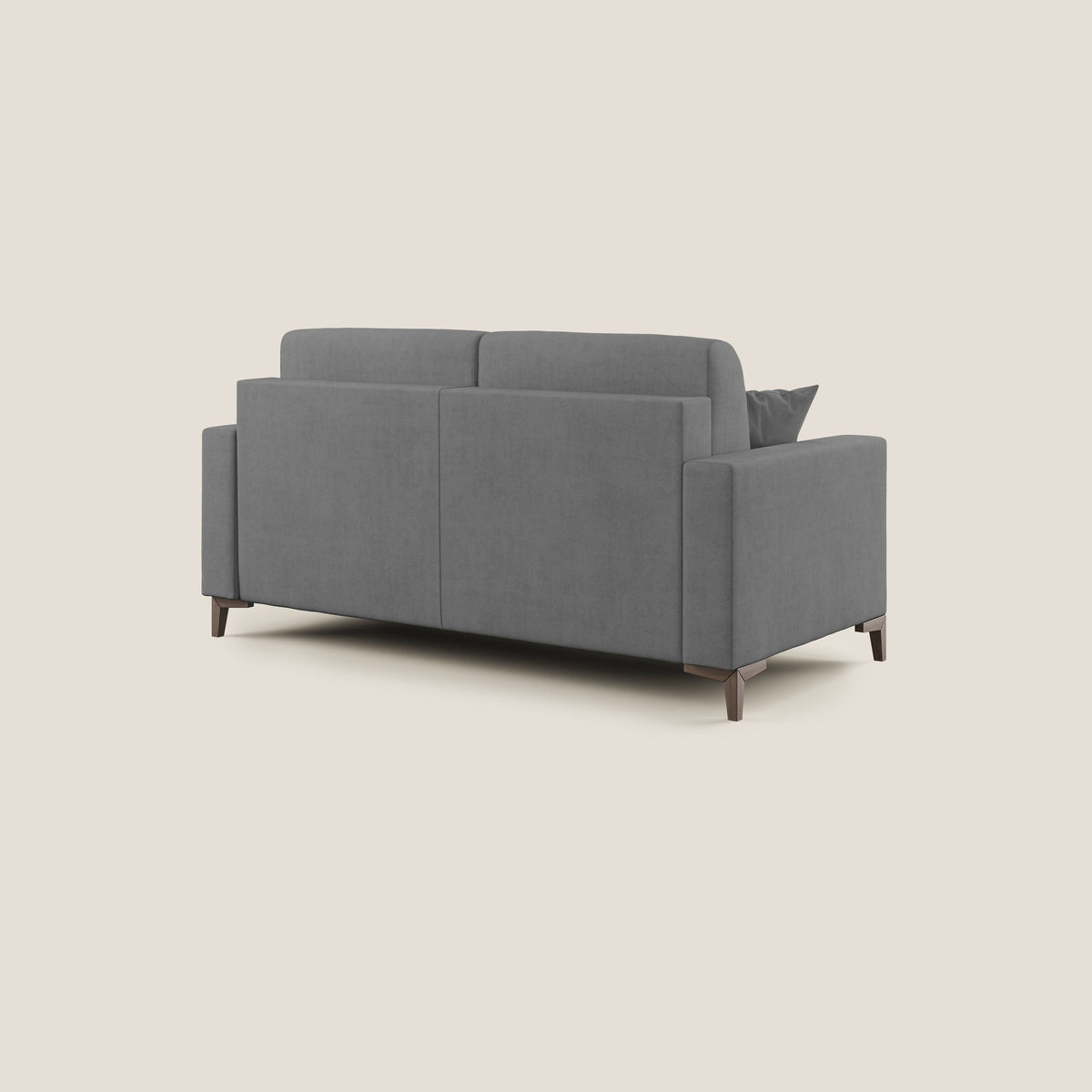 Kafka divano letto matrimoniale in morbido tessuto impermeabile T02 grigio - divitt.sbs