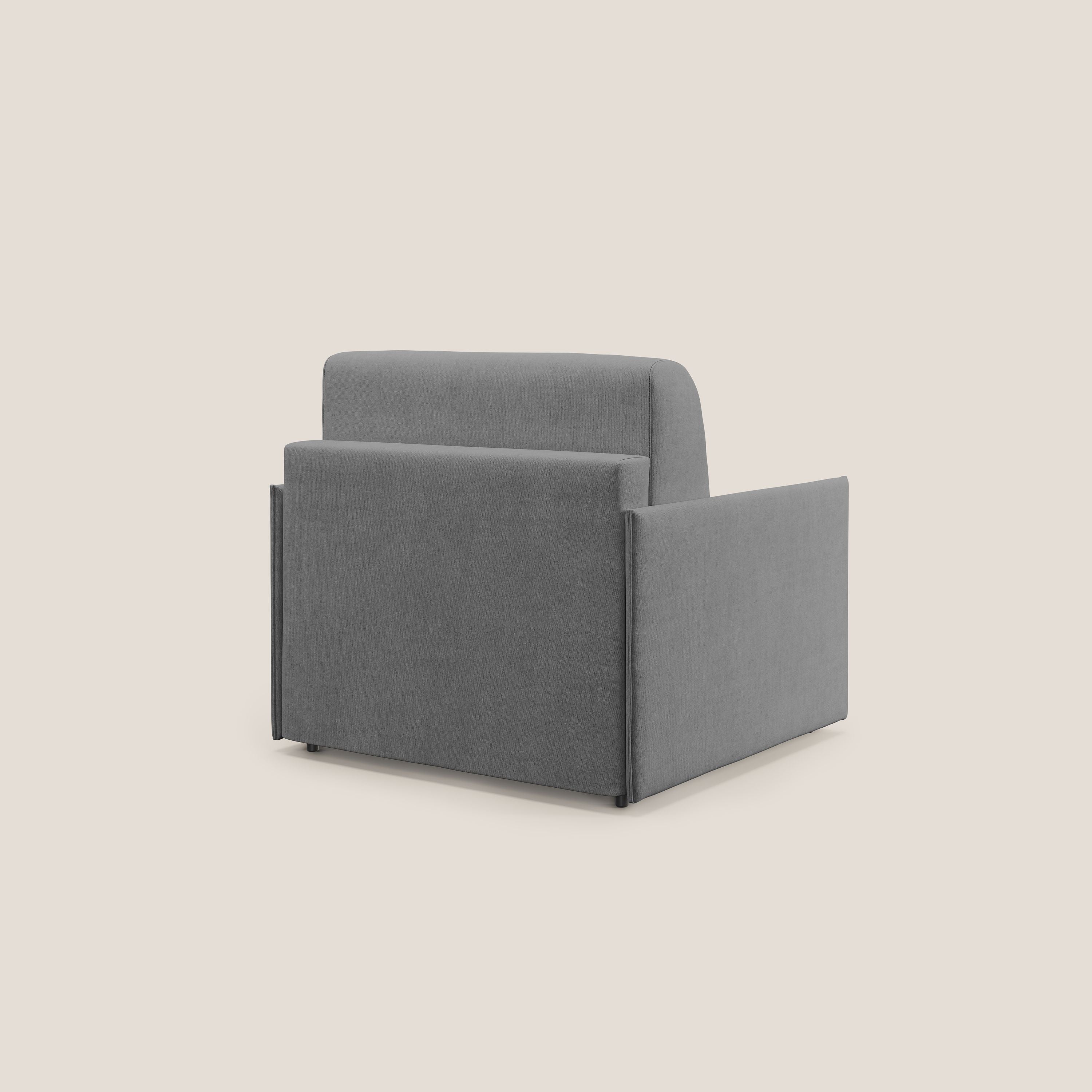 Evans poltrona letto in morbido tessuto impermeabile T02 grigio - divitt.sbs