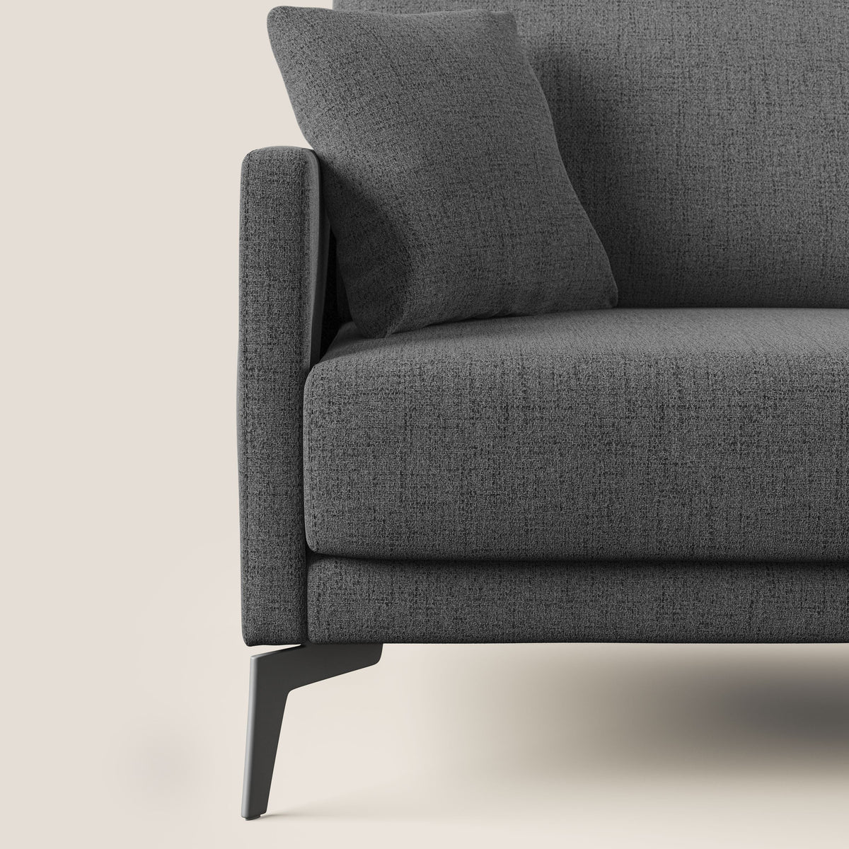 Saturno divano moderno in tessuto morbido impermeabile T03 grigio - divitt.sbs