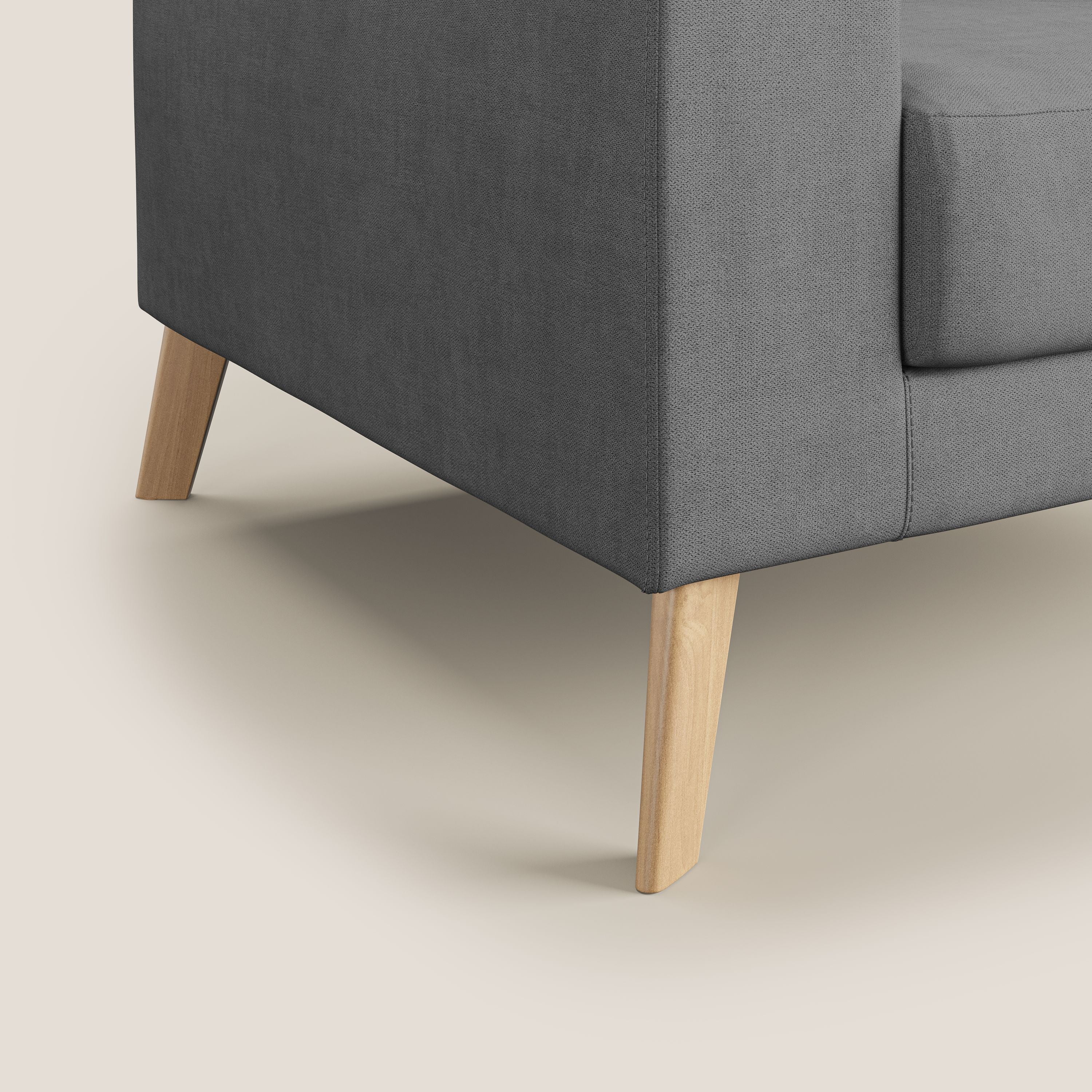 Danish poltroncina in tessuto morbido impermeabile T02 grigio - divitt.sbs