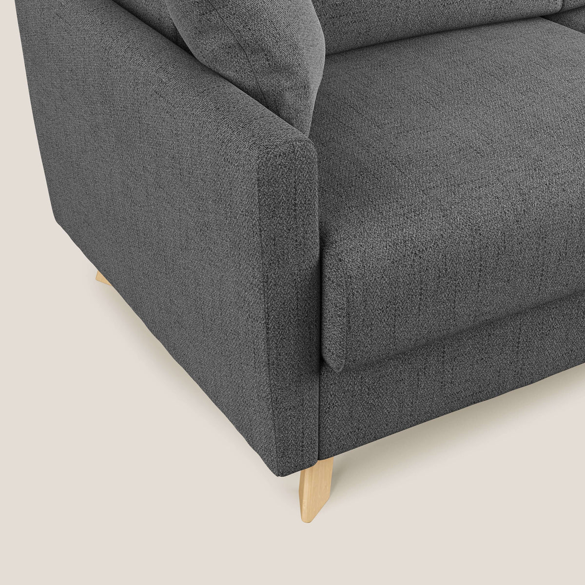 Edgar divano letto angolare in tessuto felis impermeabile T03 grigio - divitt.sbs