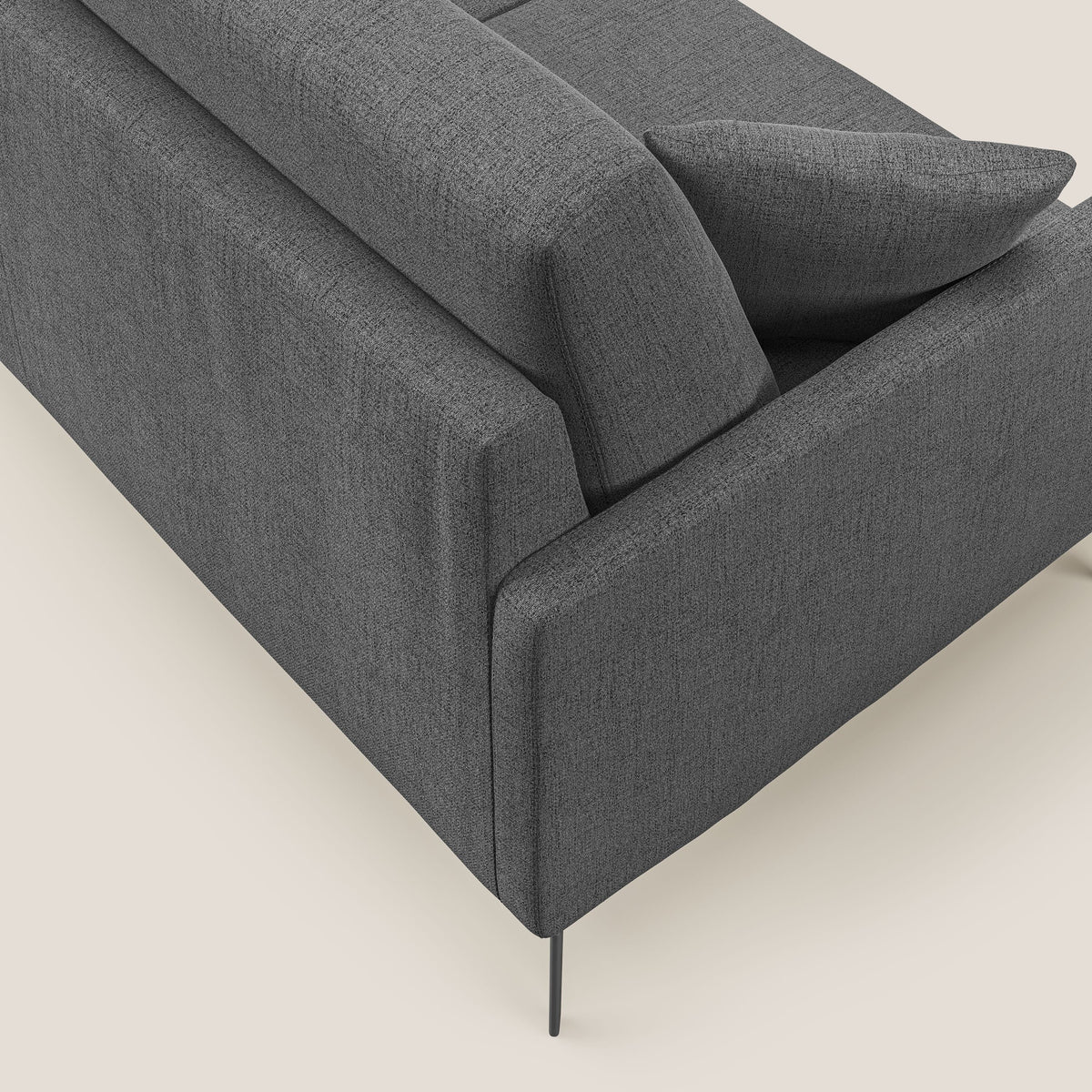 Saturno divano moderno in tessuto morbido impermeabile T03 grigio - divitt.sbs