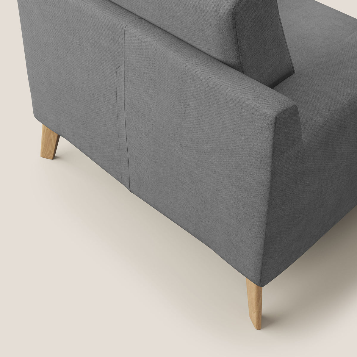 Danish poltroncina in tessuto morbido impermeabile T02 grigio - divitt.sbs